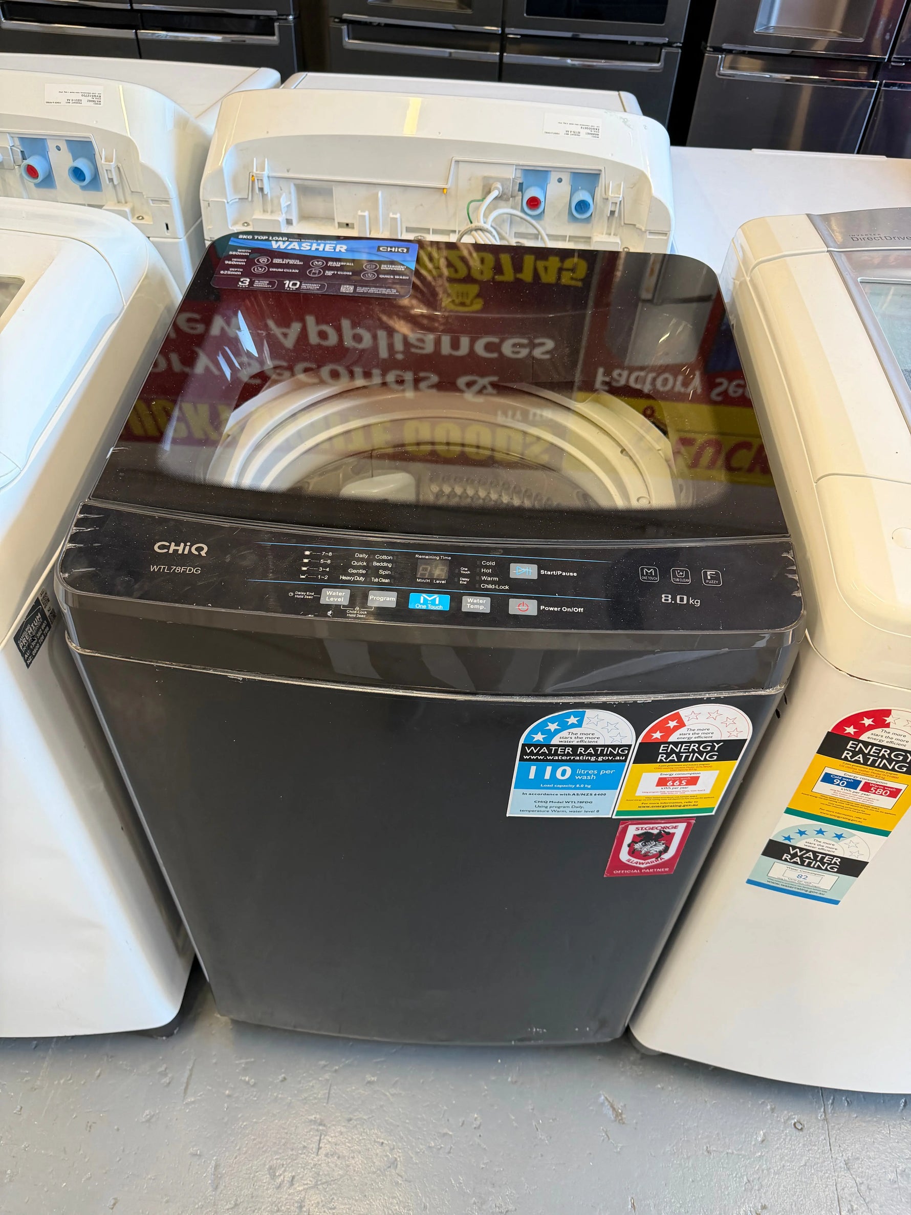 Refurbished chiq 8 kg top loader washer | SYDNEY
