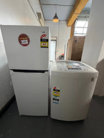 Refurbished combo Chiq 202 ltr Top mount fridge freezer And Lg 8 kg top loader washer | ALEXANDRIA