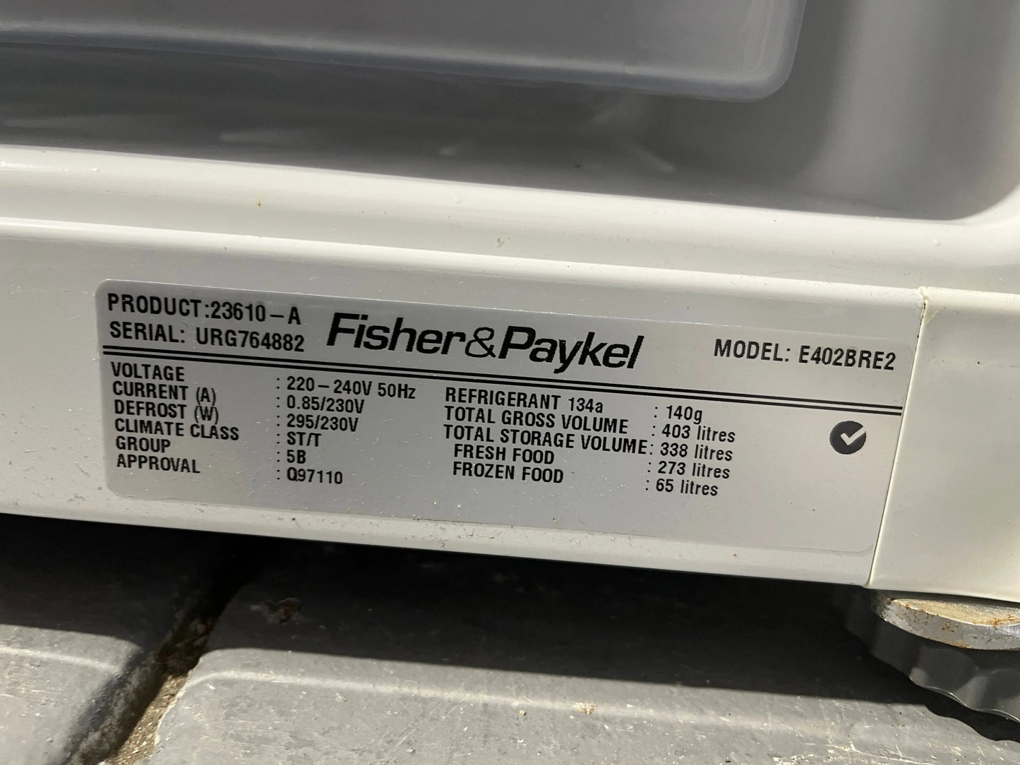 Refurbished fisher and paykel 400L fridge freezer | ALEXANDRIA