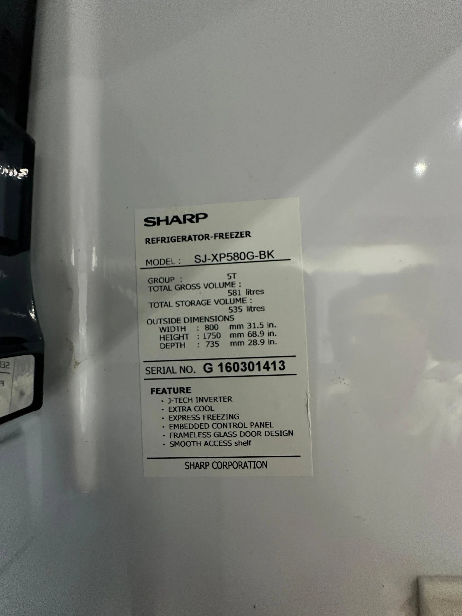 SHARP 580L Top Mount Refrigerator Freezer – Refurbished | ADELAIDE