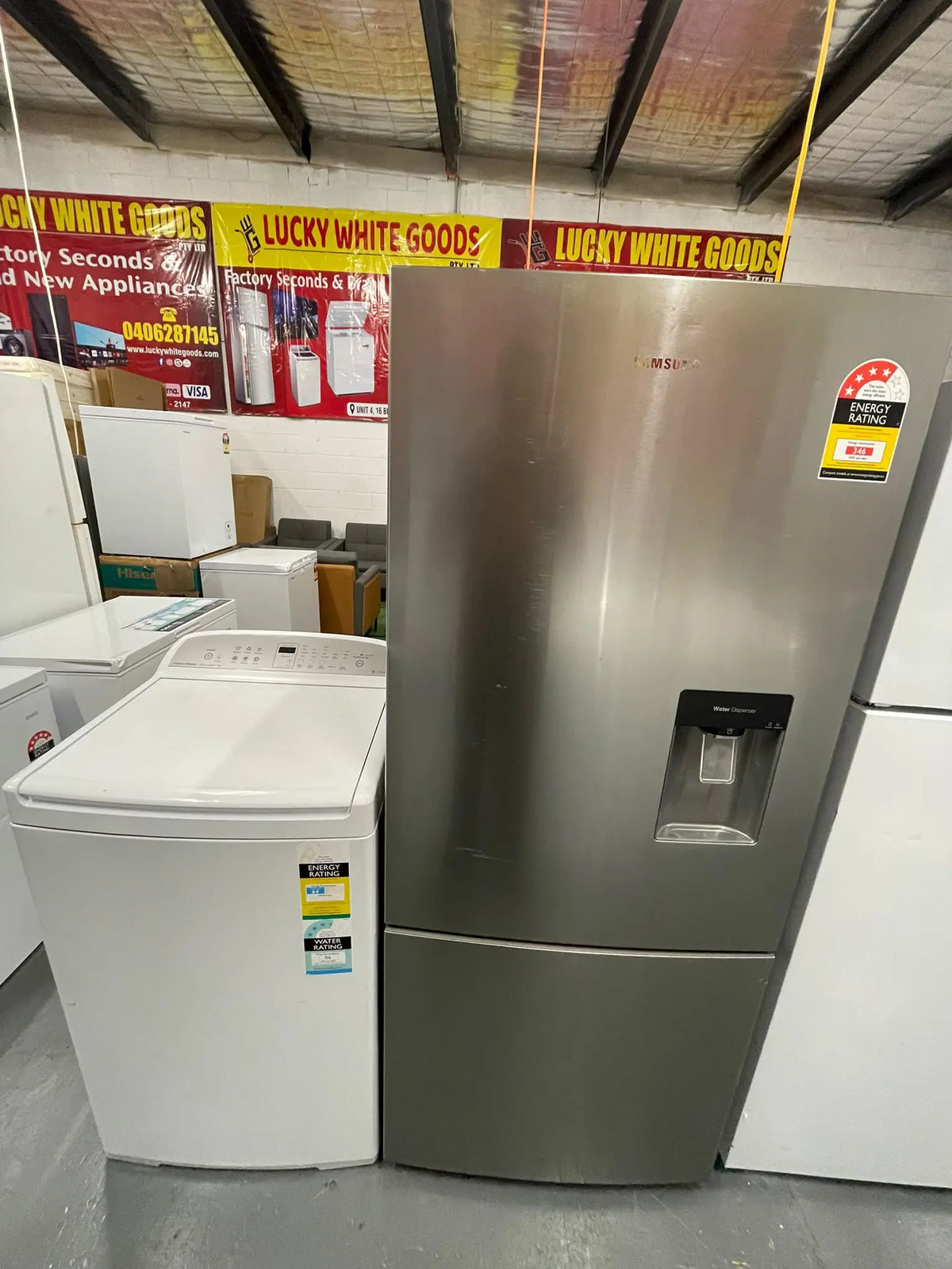Samsung 424L Bottom Mount Fridge Freezer & Fisher & Paykel 8kg Top Loader Combo – Refurbished | SYDNEY
