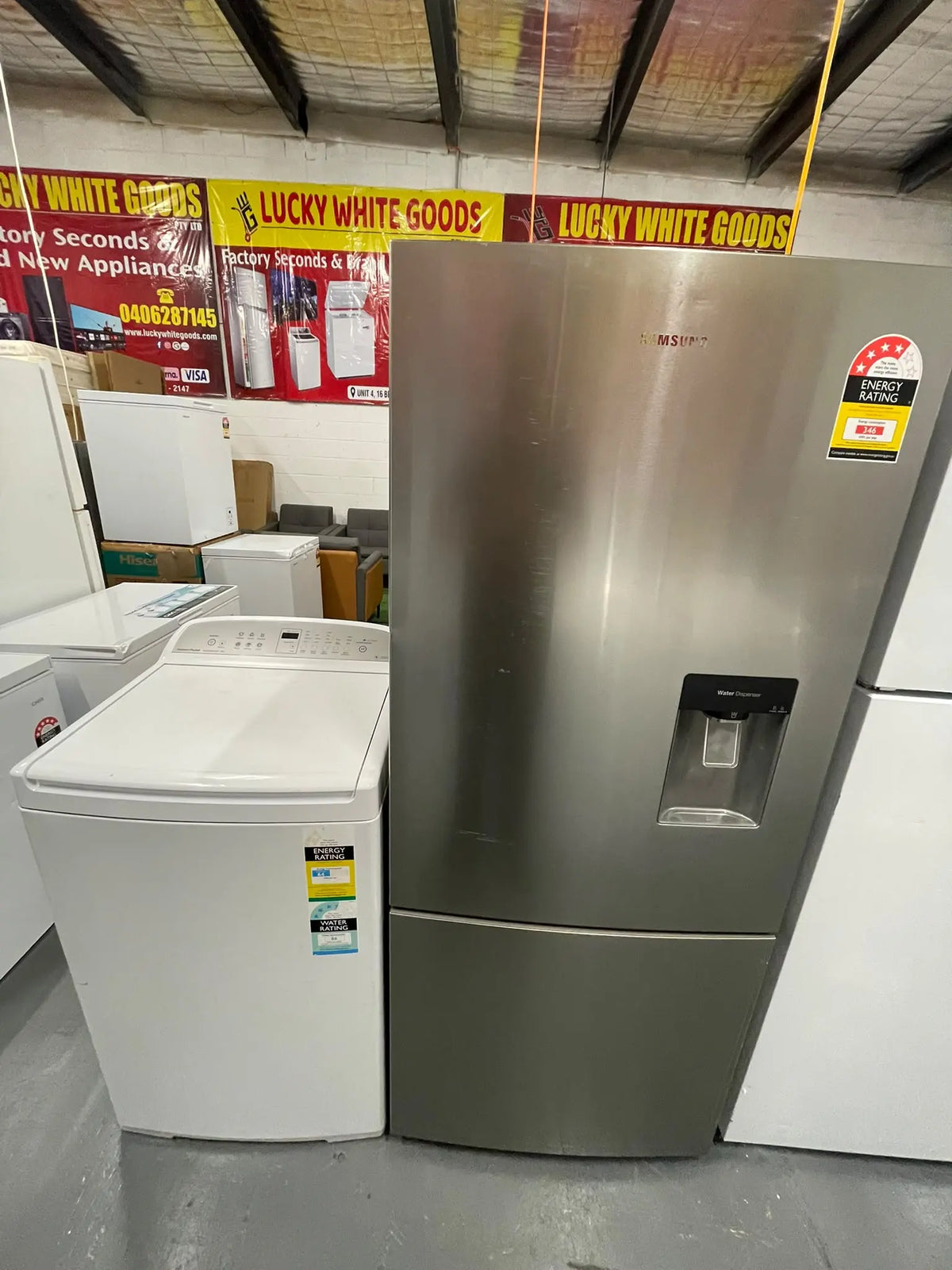 Samsung 424L Bottom Mount Fridge Freezer & Fisher & Paykel 8kg Top Loader Combo – Refurbished | SYDNEY