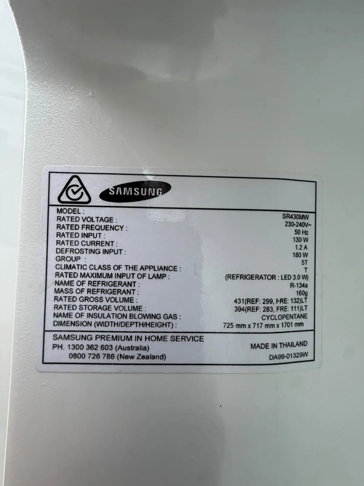Samsung 431L Fridge Freezer – Refurbished