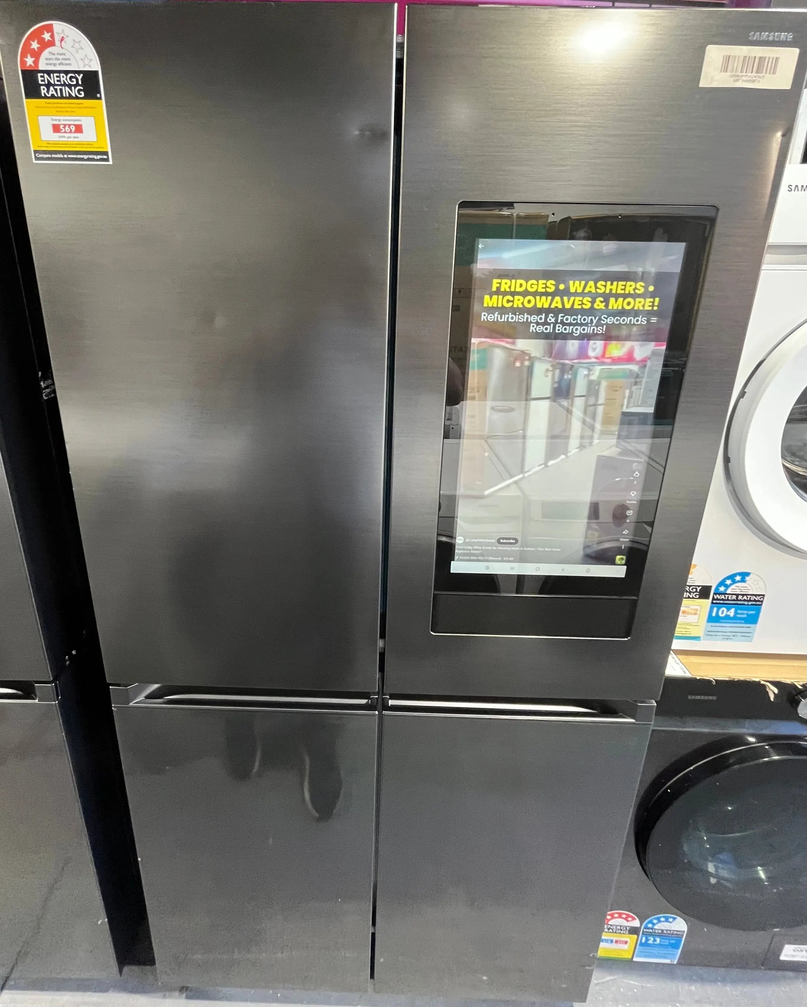 Samsung 636L AI Family Hub French Door Fridge srf9400bfh | ALEXANDRIA