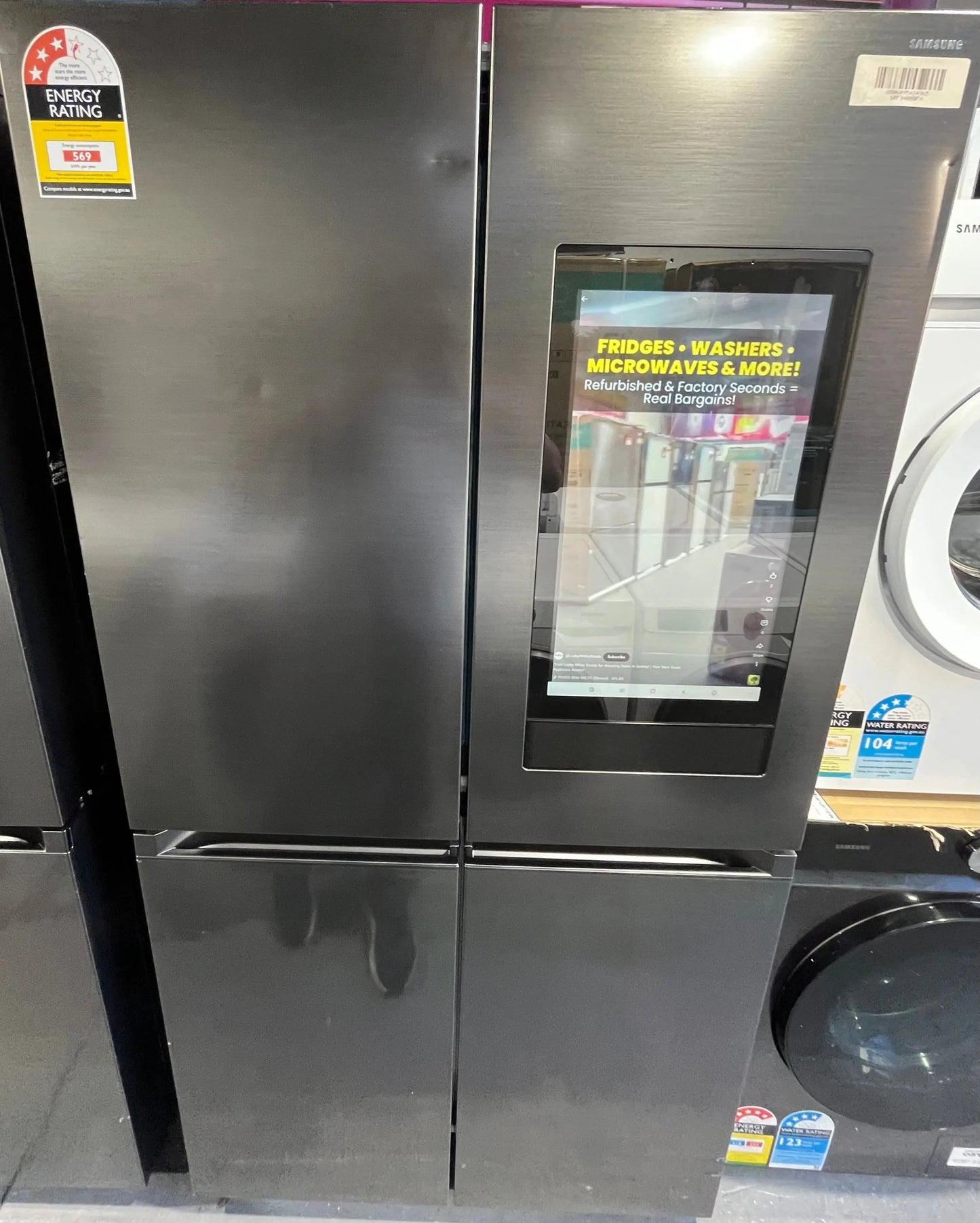 Samsung 636L AI Family Hub French Door Fridge srf9400bfh | ALEXANDRIA