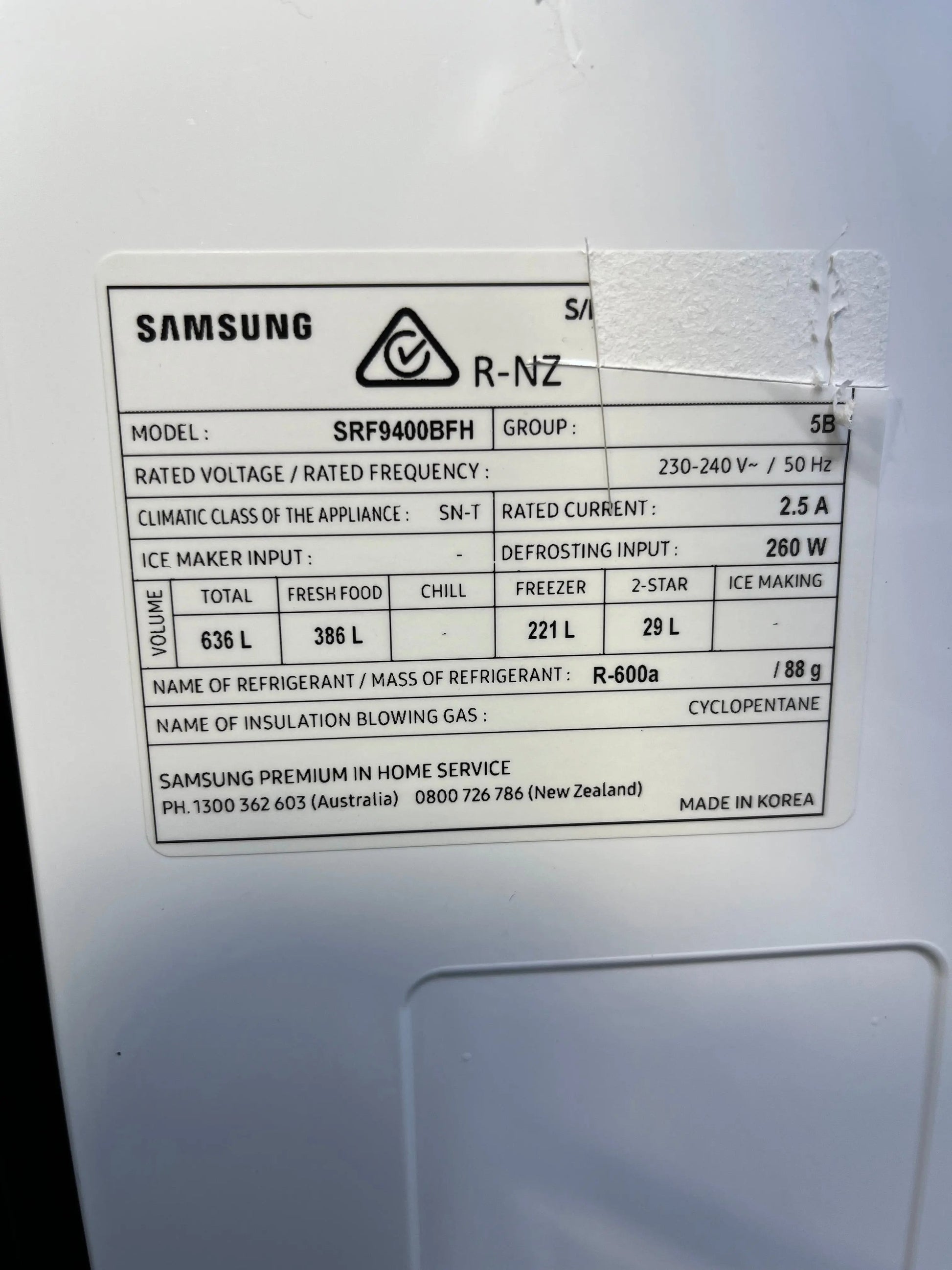 Samsung 636L AI Family Hub French Door Fridge srf9400bfh | ALEXANDRIA