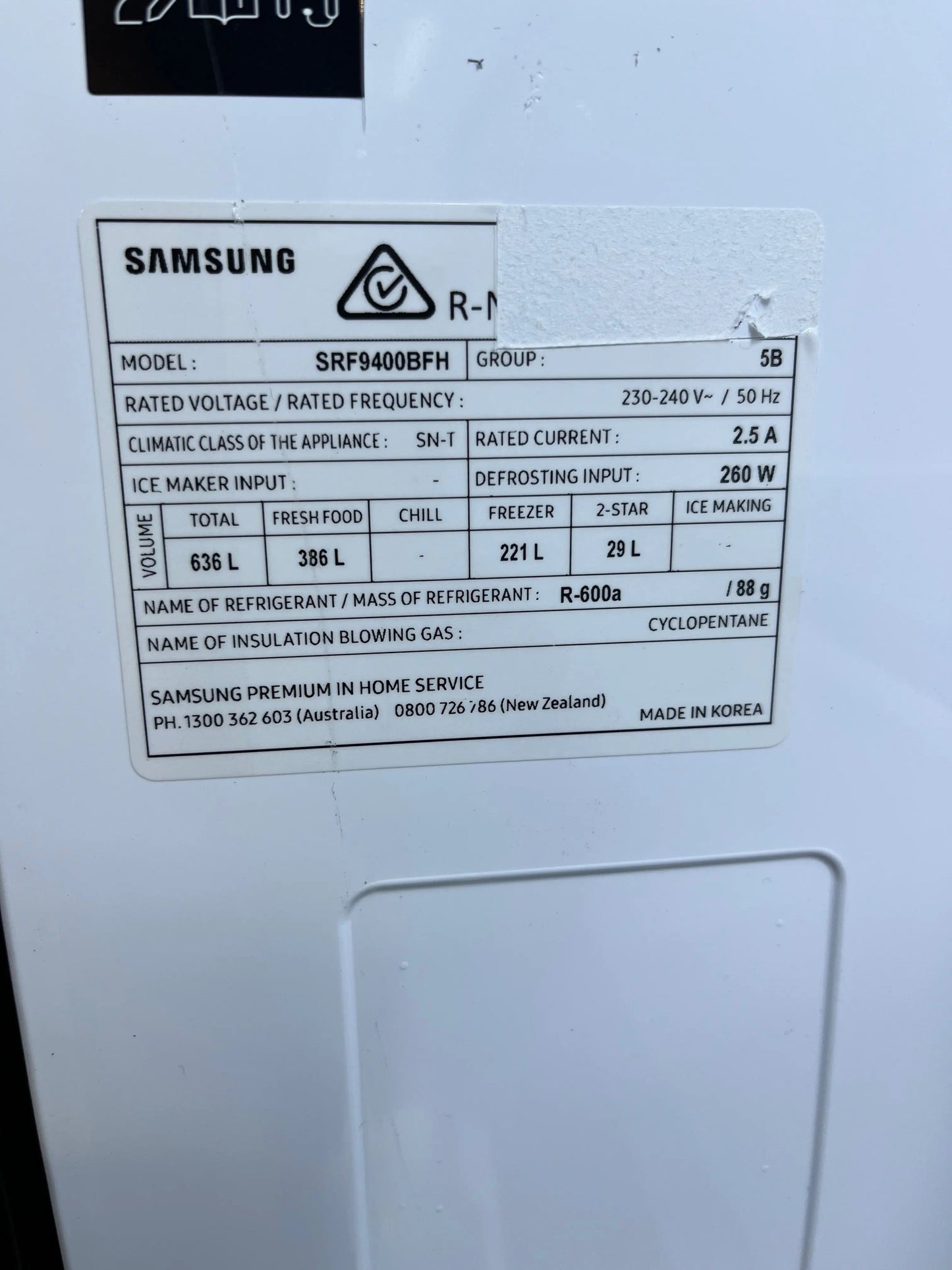 Samsung 636L AI Family Hub French Door Fridge srf9400bfh | ALEXANDRIA