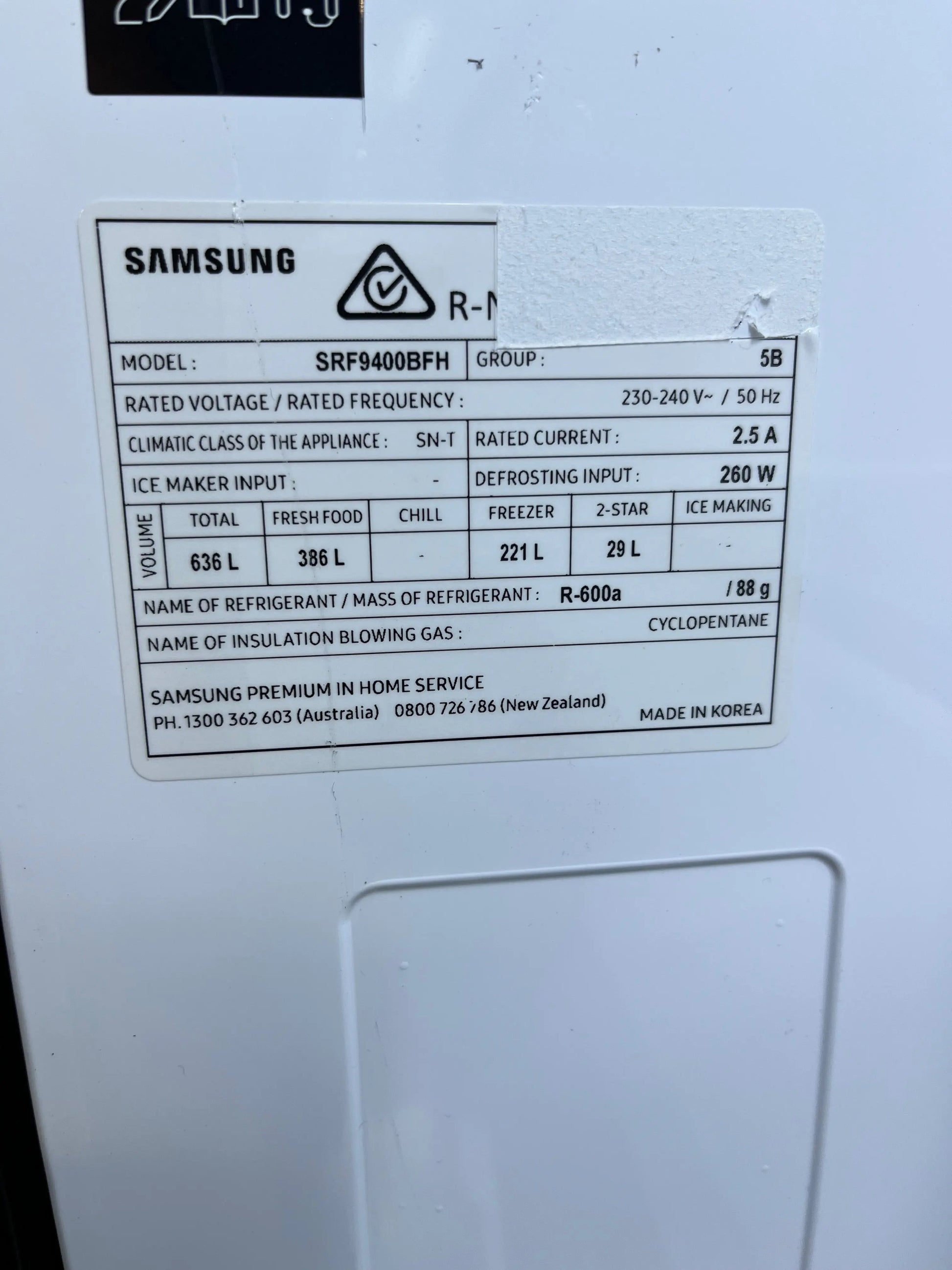 Samsung 636L AI Family Hub French Door Fridge srf9400bfh | ALEXANDRIA