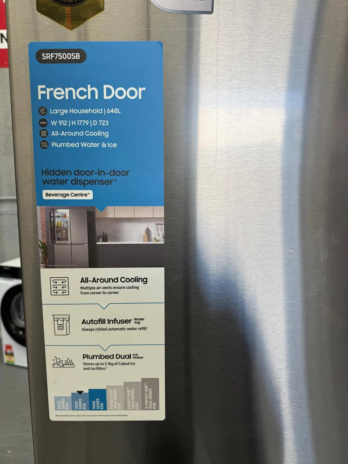 Samsung 648L Fridge Freezer + Haier 7.5kg Washing Machine Combo – Refurbished | MELBOURNE