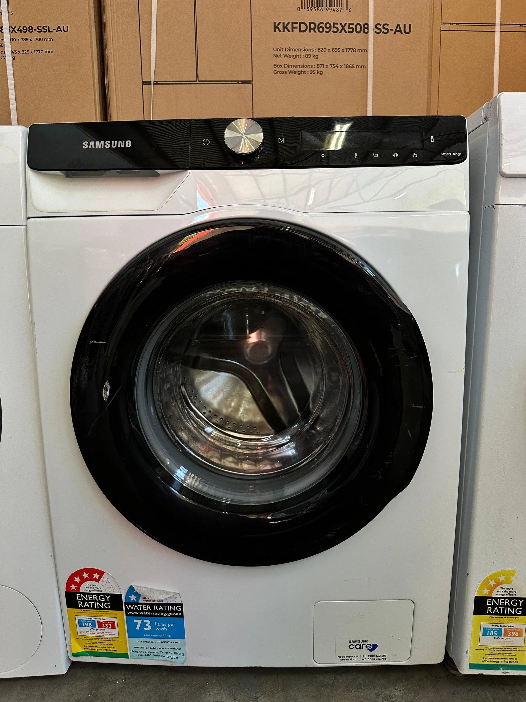 Samsung 8.5 kgs front load washer, refurbished