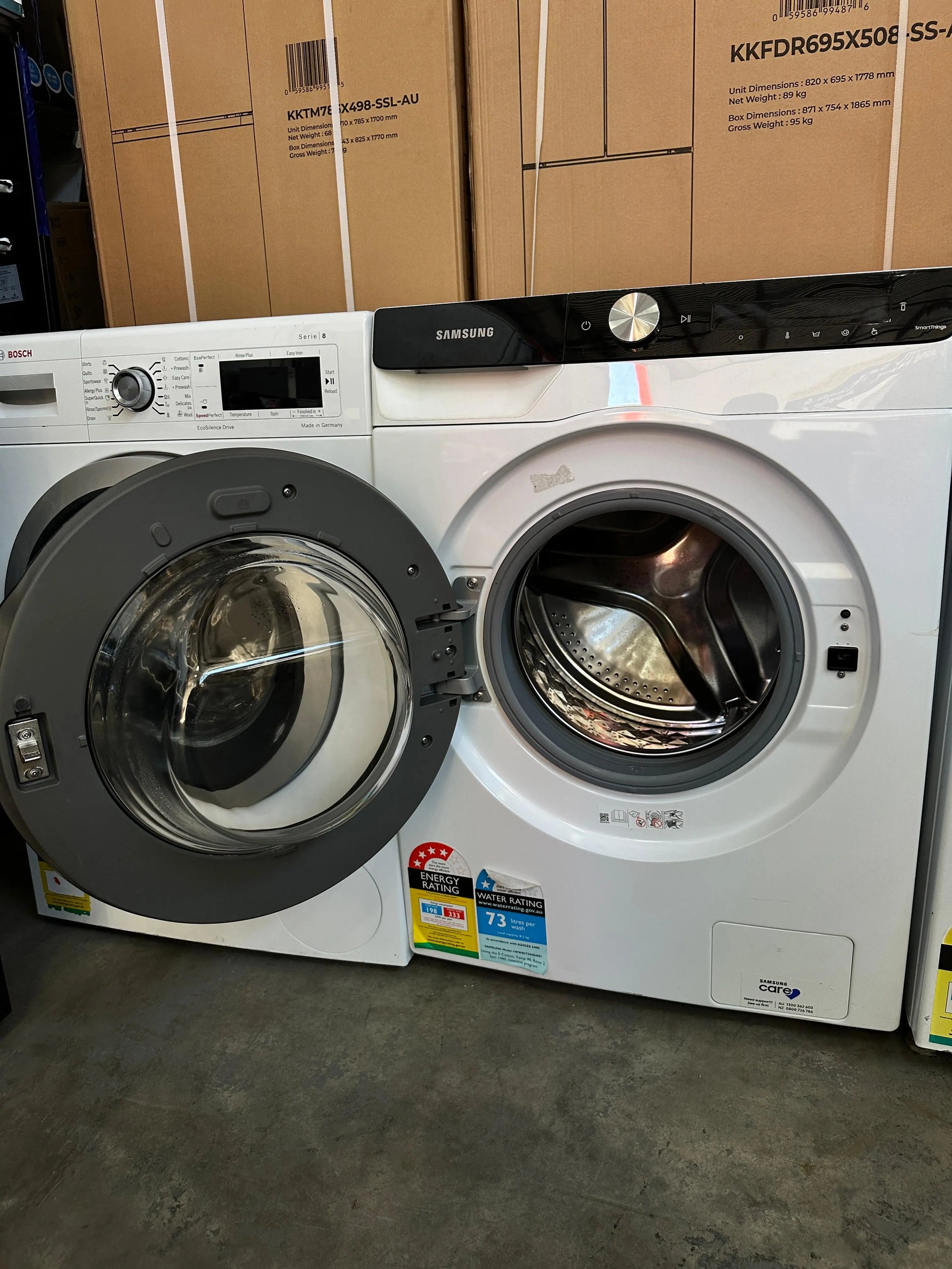 Samsung 8.5 kgs front load washer, refurbished