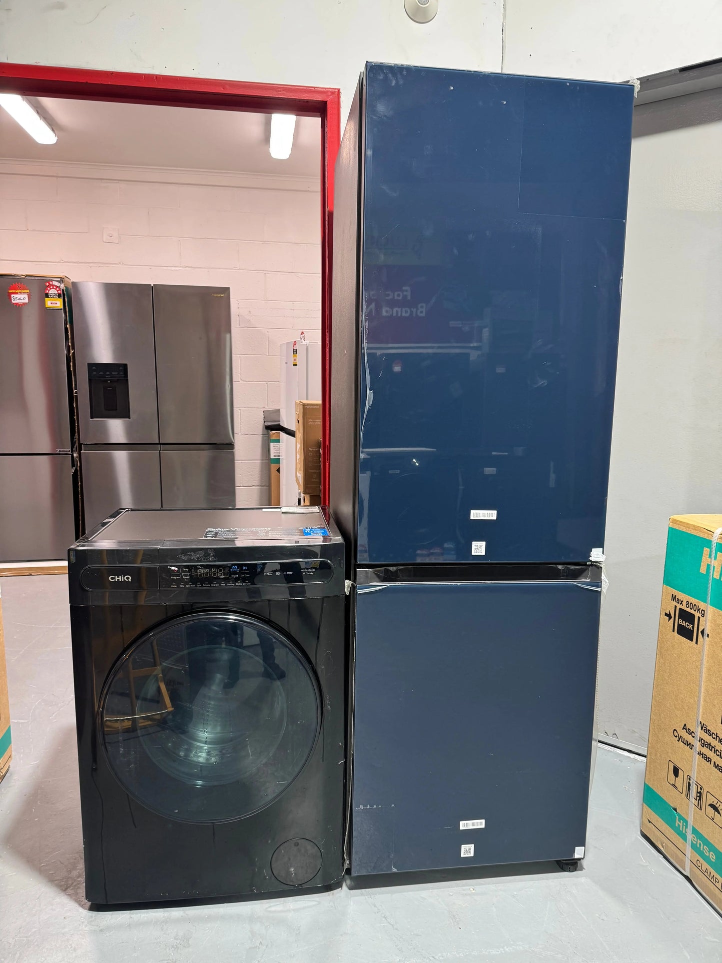 Samsung Bespoke 339L Modular Bottom Mount Fridge SRLX4100N and CHIQ 8kg Front Loader Washing Machine | SYDNEY