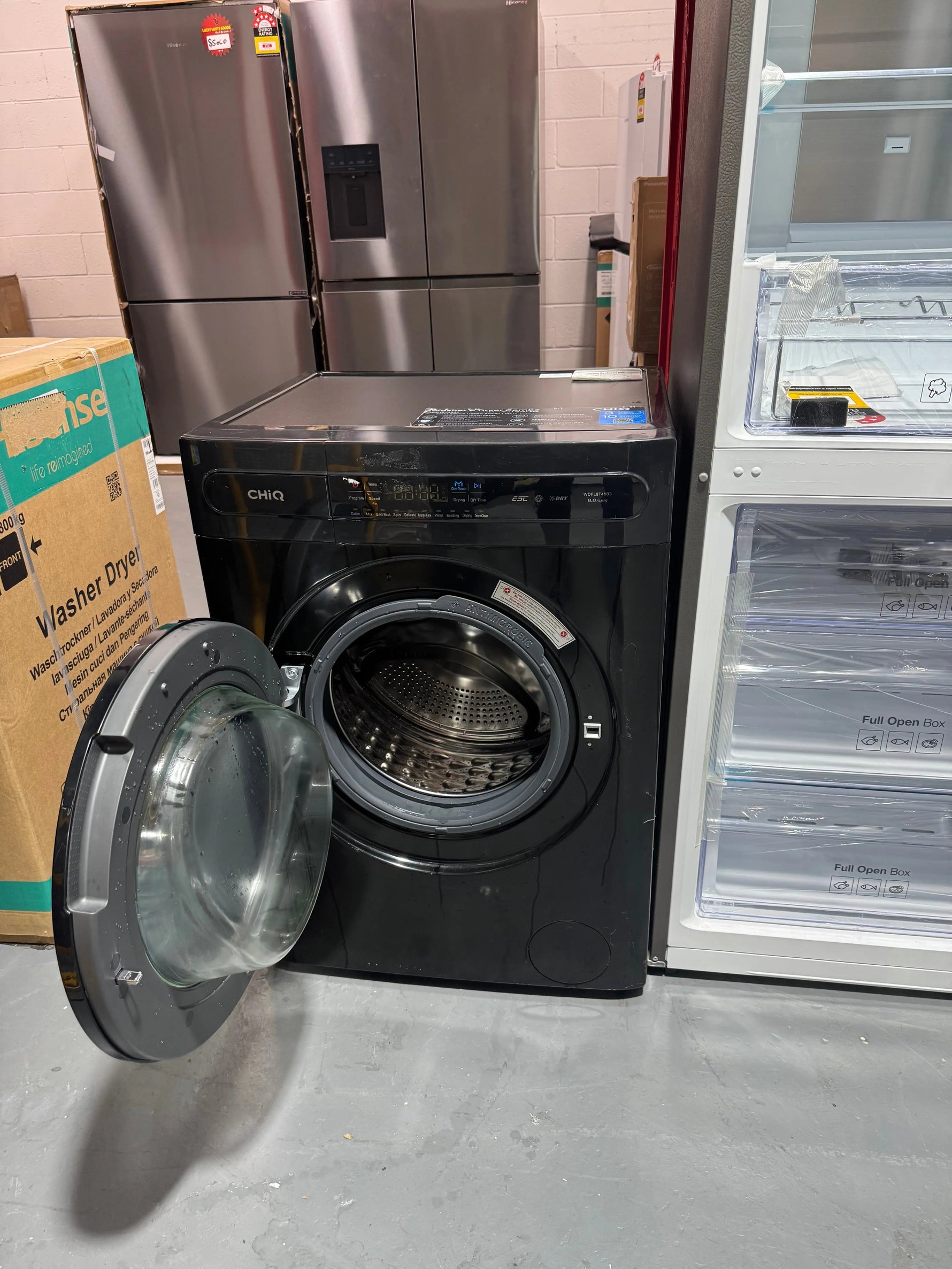 Samsung Bespoke 339L Modular Bottom Mount Fridge SRLX4100N and CHIQ 8kg Front Loader Washing Machine | SYDNEY