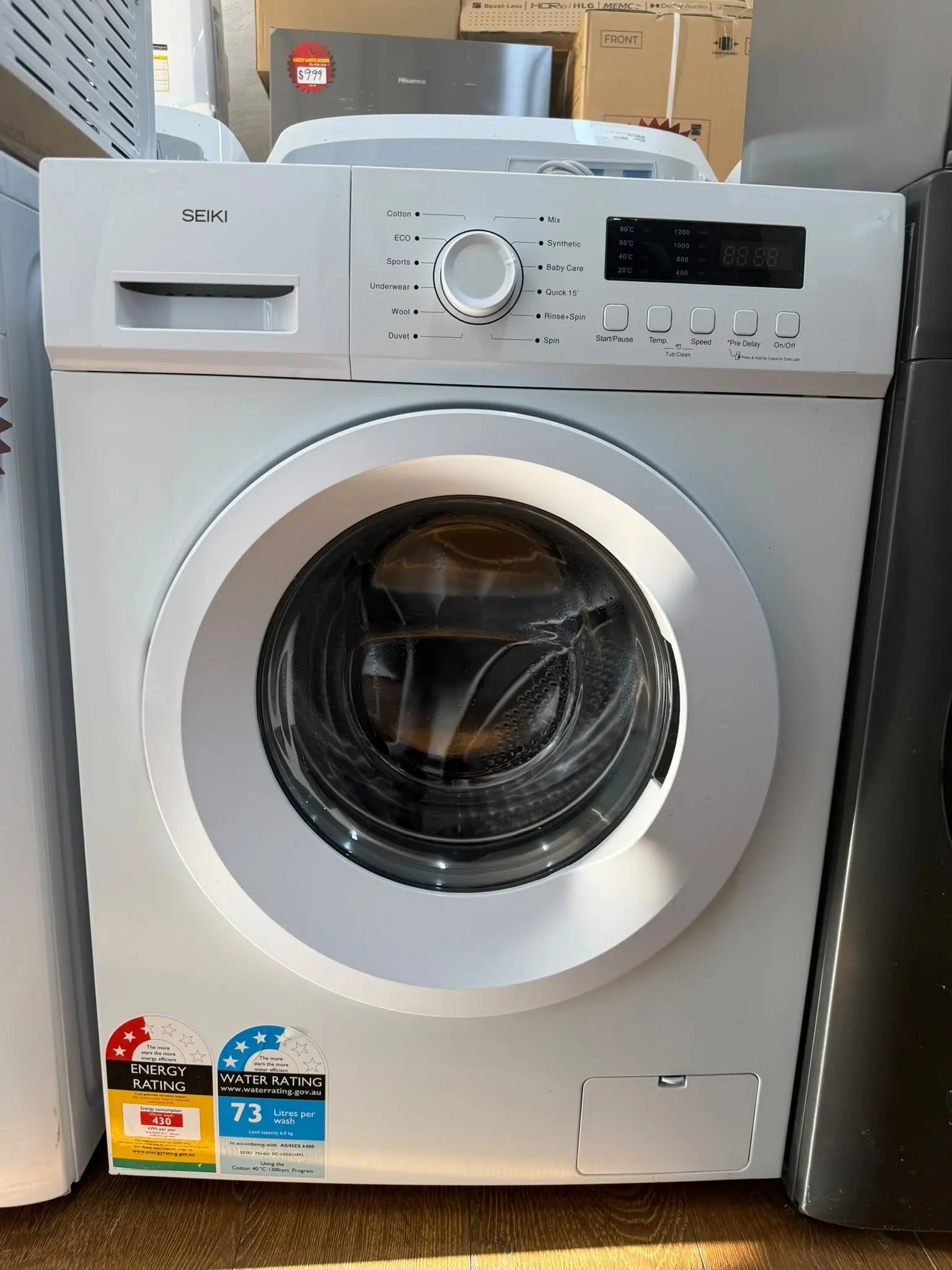 Seiki 6kg Front Load Washing Machine SC-600AU9FL – Refurbished | RESERVOIR