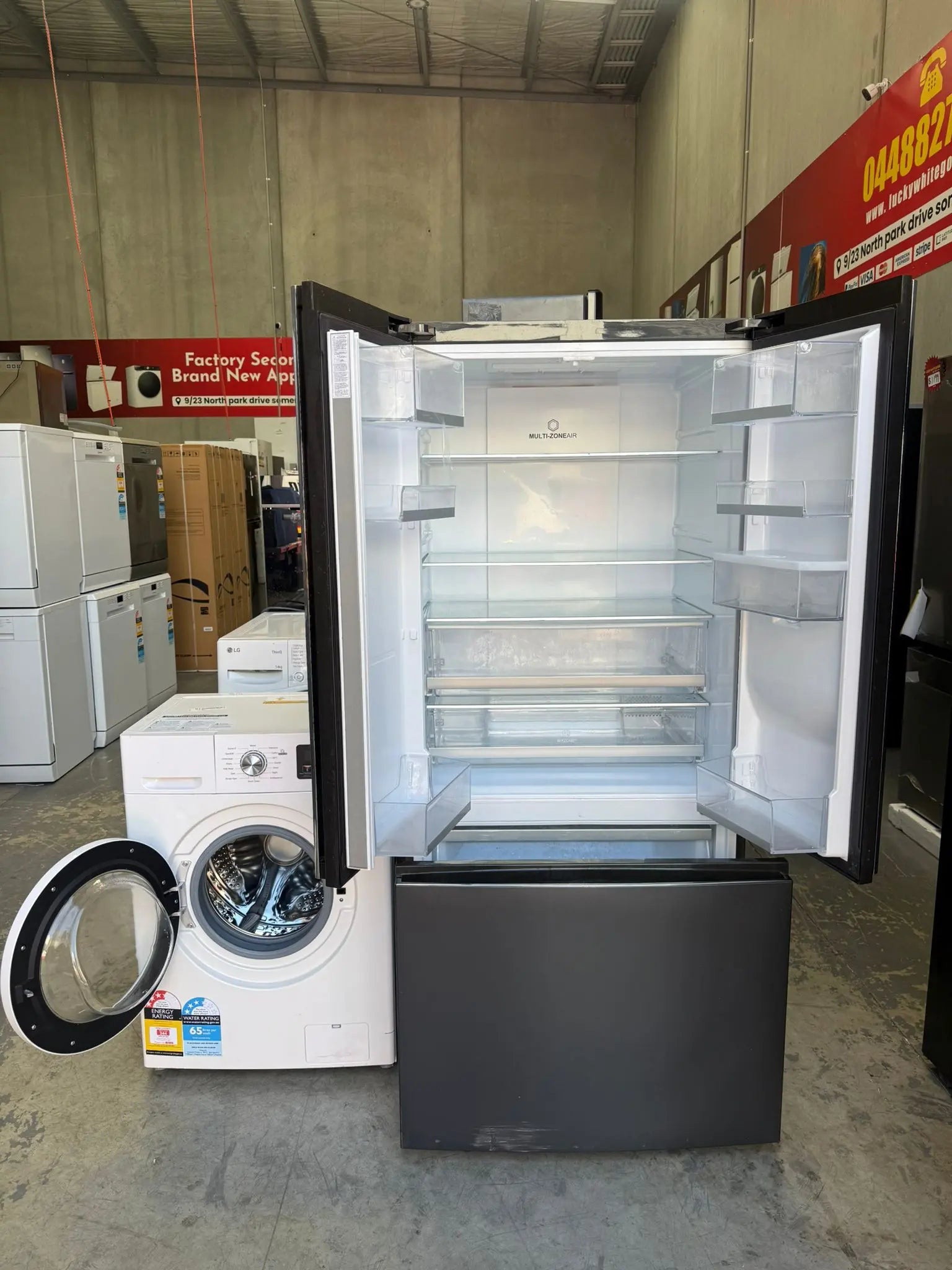 Stirling 6kg Front Load Washing Machine + Haier 489L Refrigerator Combo – Refurbished | MELBOURNE