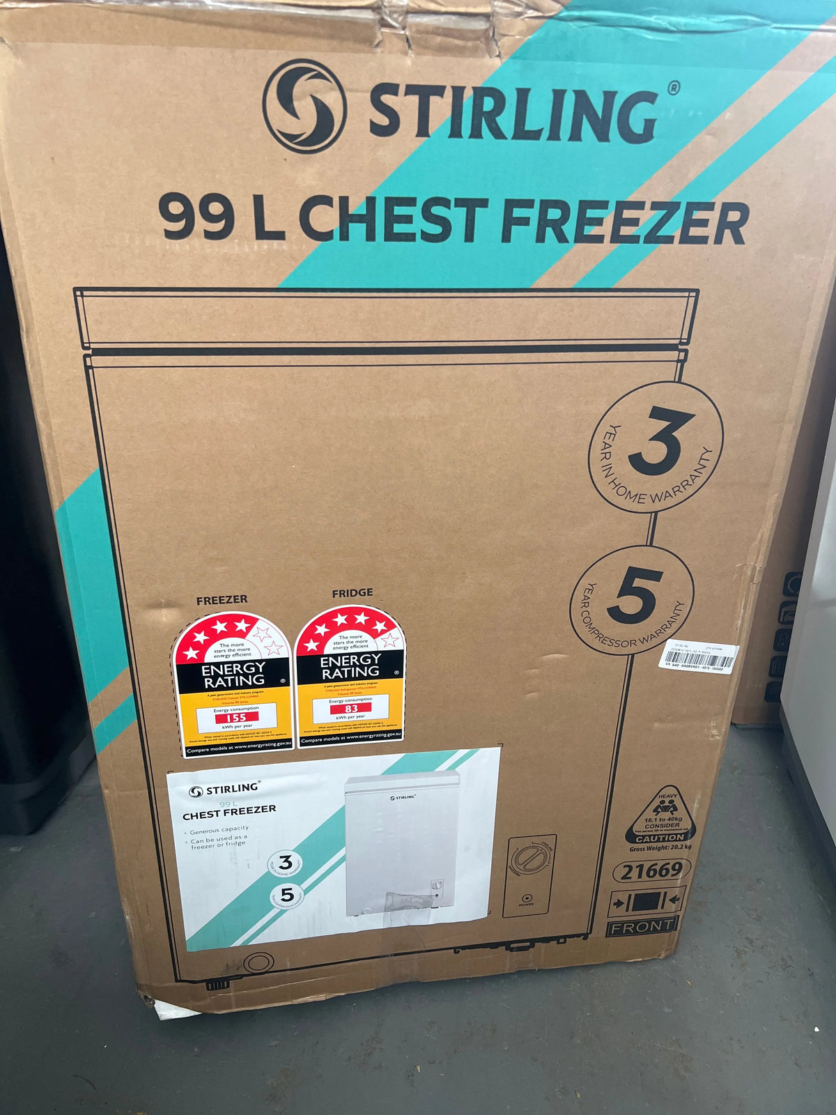 Stirling 99 L chests freezer ( 6 months warranty) | ADELAIDE