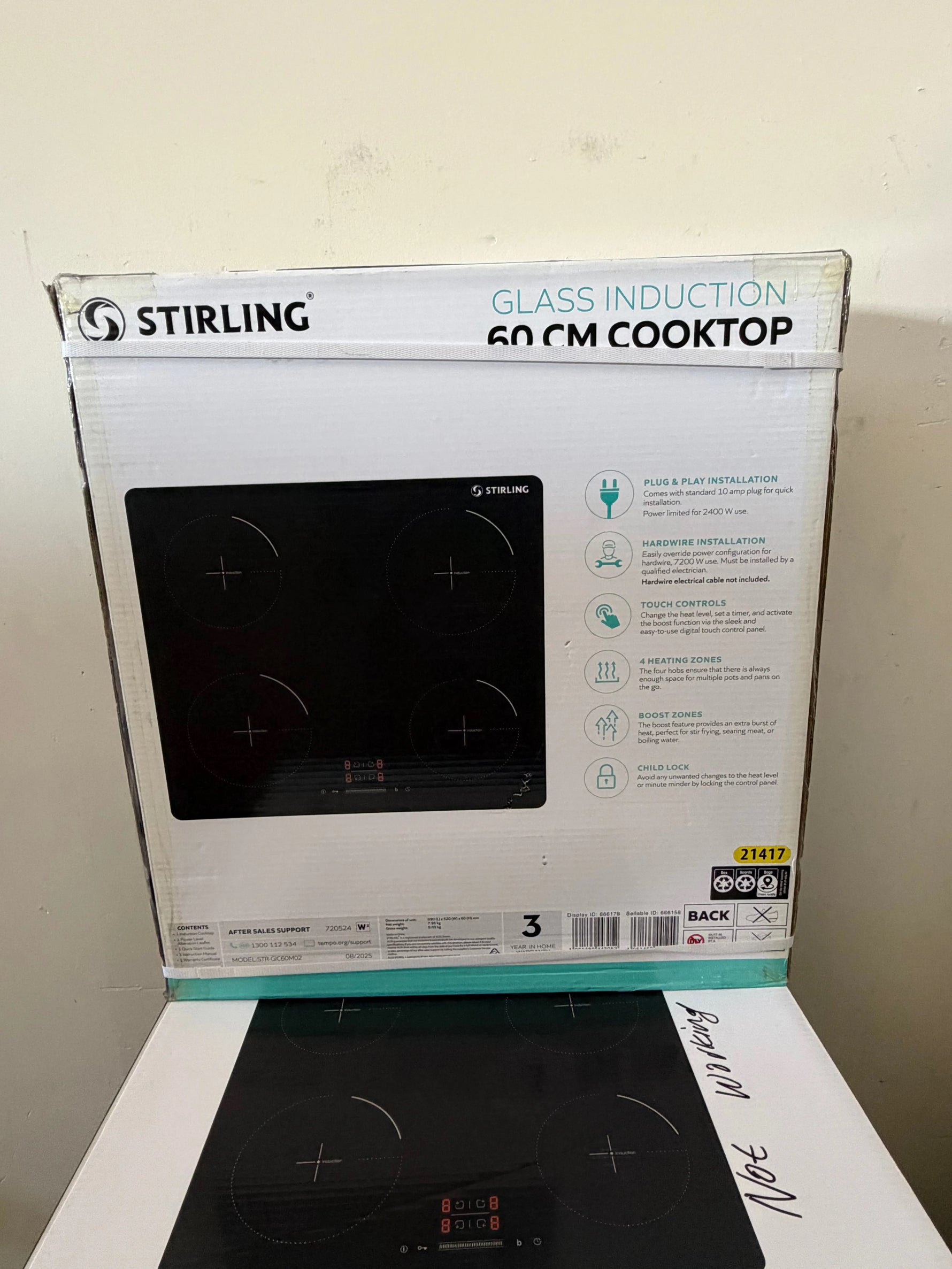 Stirling Glass Induction 60cm Cooktop 
MODEL NUMBER
STR-GIC60M02 | BRISBANE