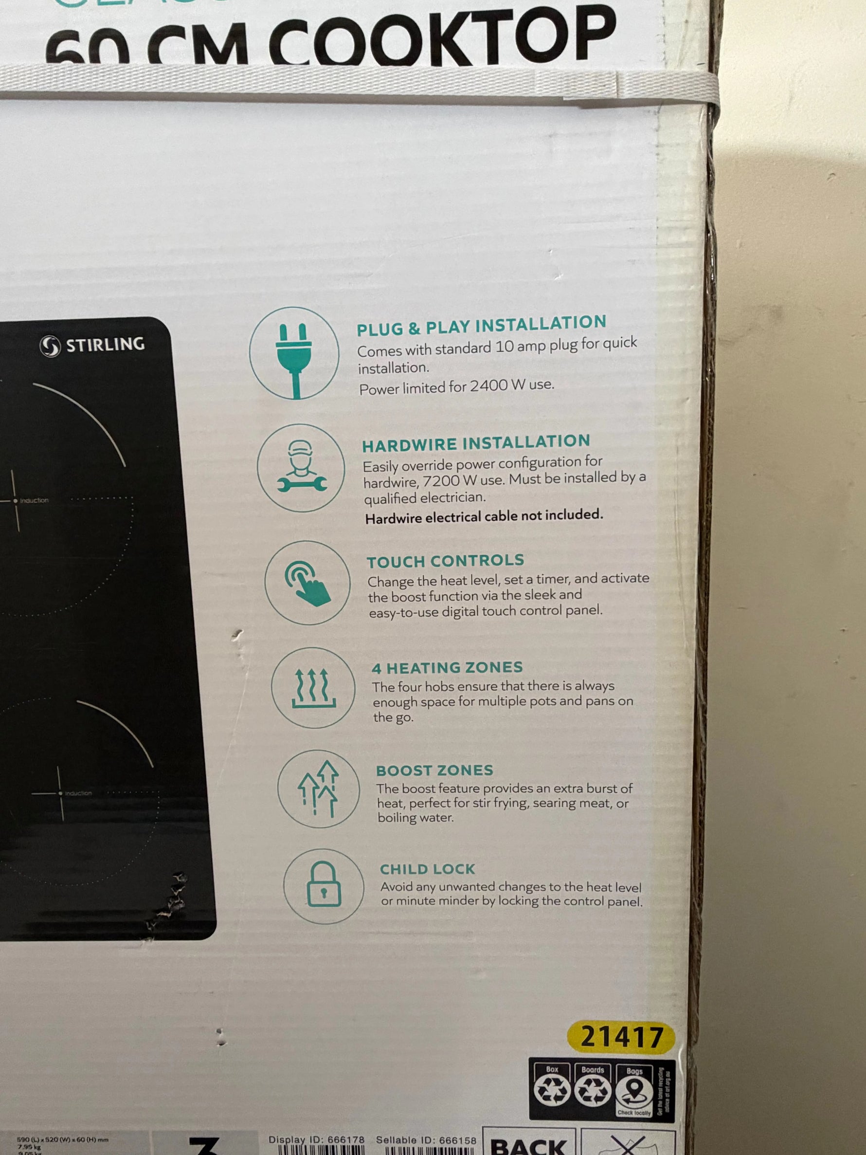 Stirling Glass Induction 60cm Cooktop 
MODEL NUMBER
STR-GIC60M02 | BRISBANE