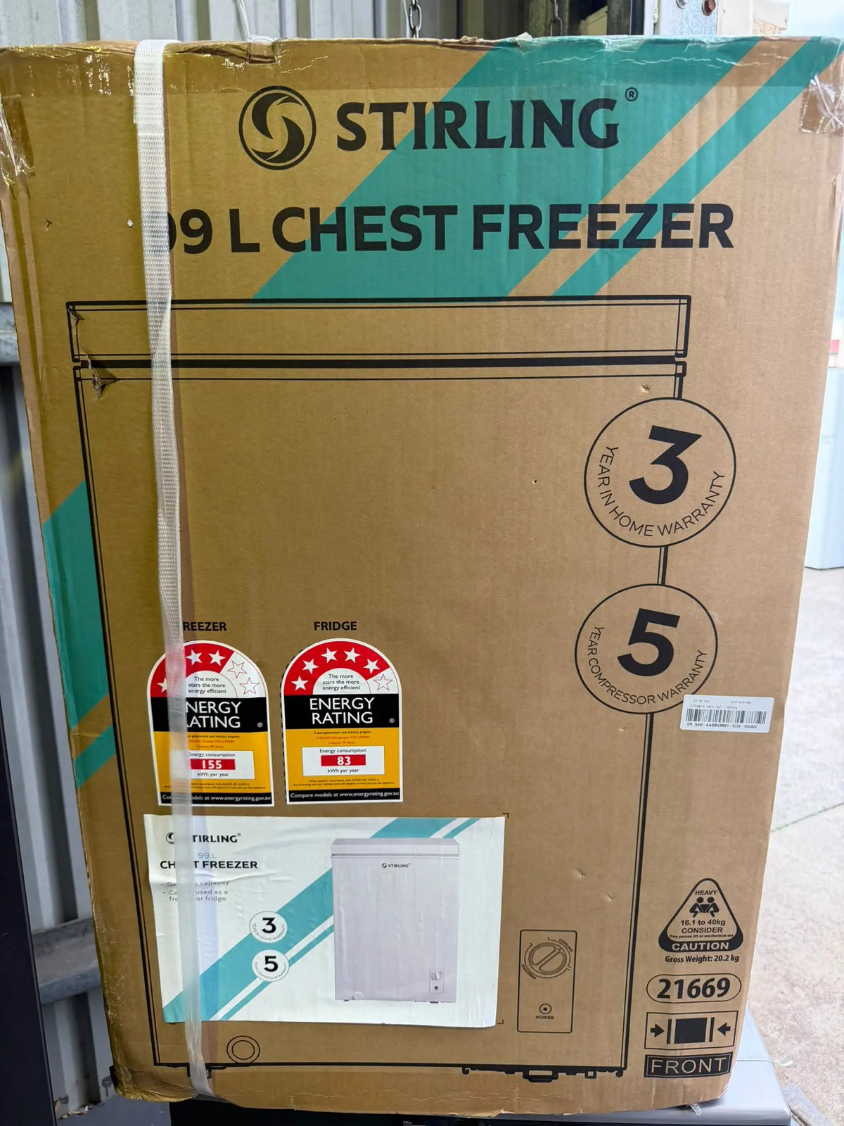 Stirling STR-CF99RM 99L Convertible Chest Freezer – Factory Second | BRISBANE