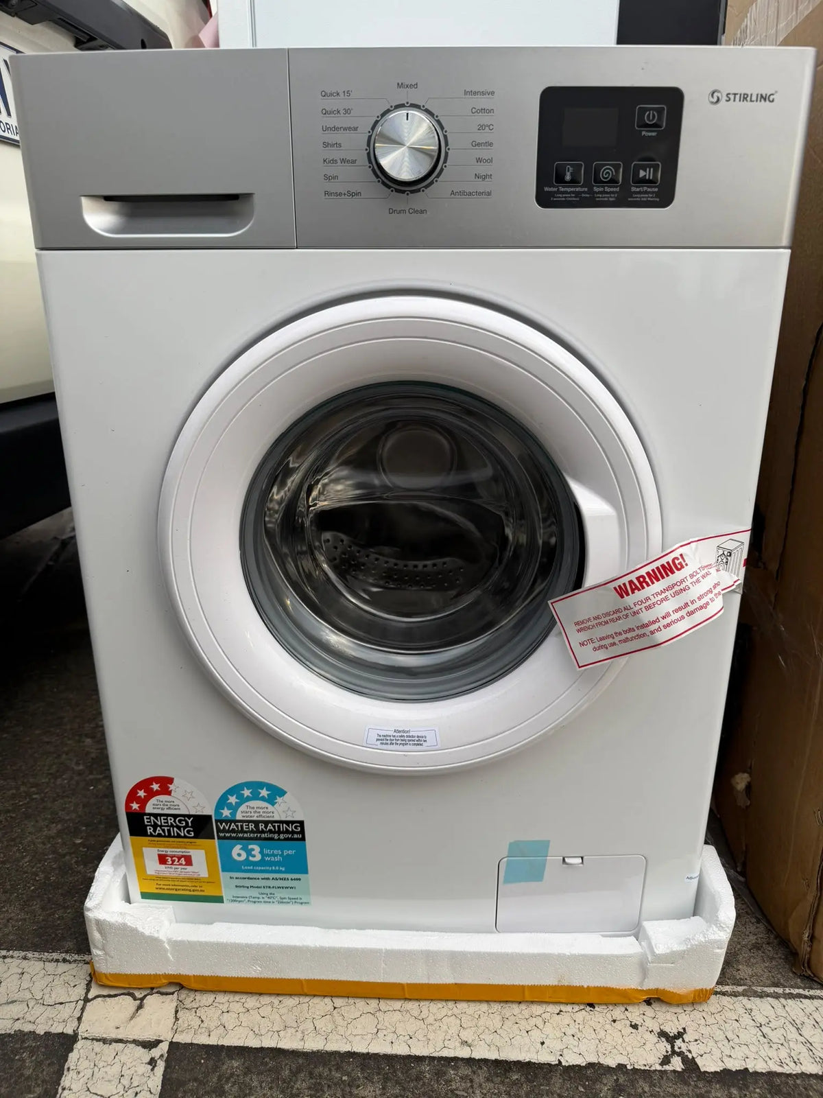 Stirling STR-FLW8WWI 8kg Front Load Washing Machine – Factory Second | BRISBANE