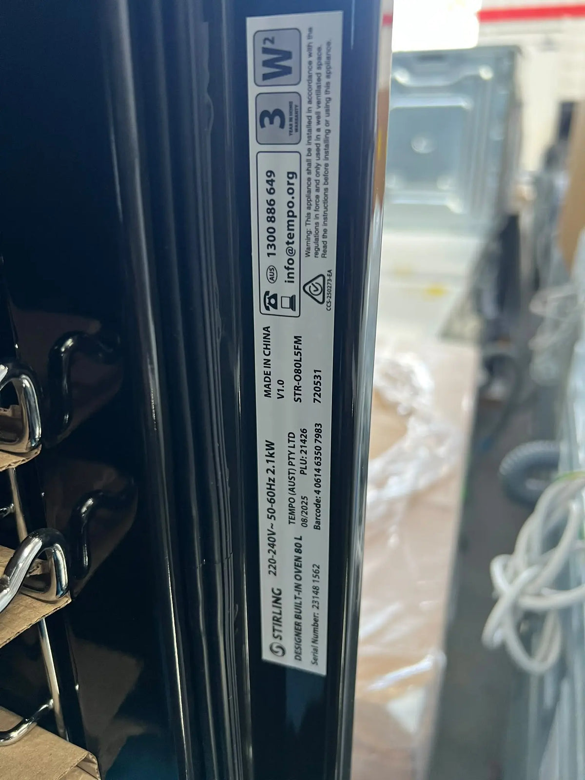 Stirling STR-O80L5FM 80L Built-In Electric Oven – Factory Second | ADELAIDE