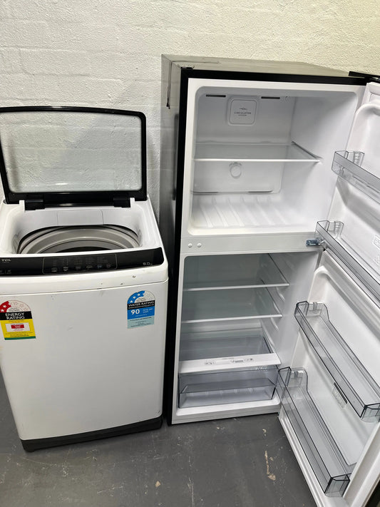 TCL 200L fridge freezer and TCL 8 kgs top loader washing machine | ALEXANDRIA