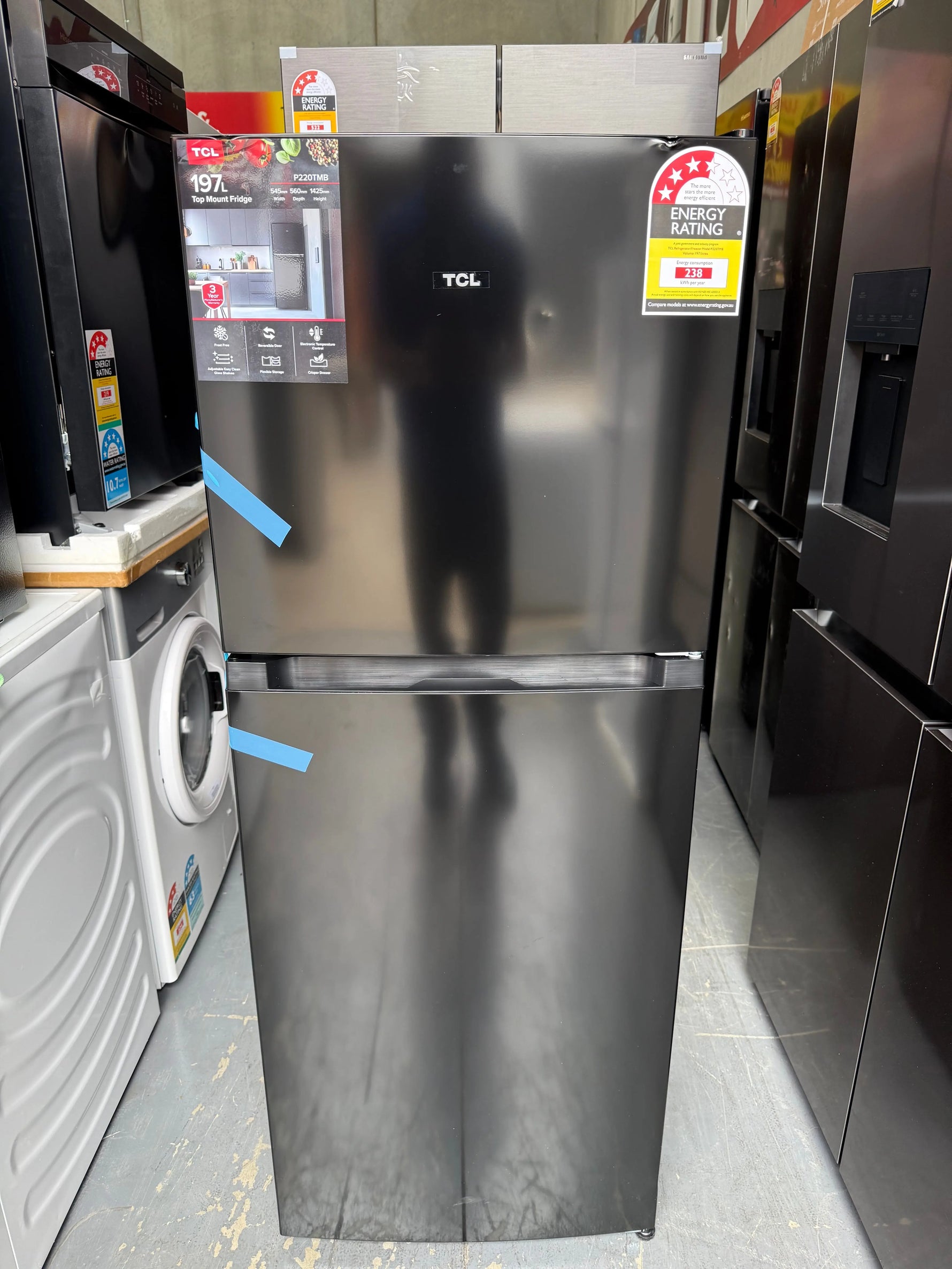 TCL 220L Top Mount Fridge – Factory Seconds | P220TMB | MELBOURNE
