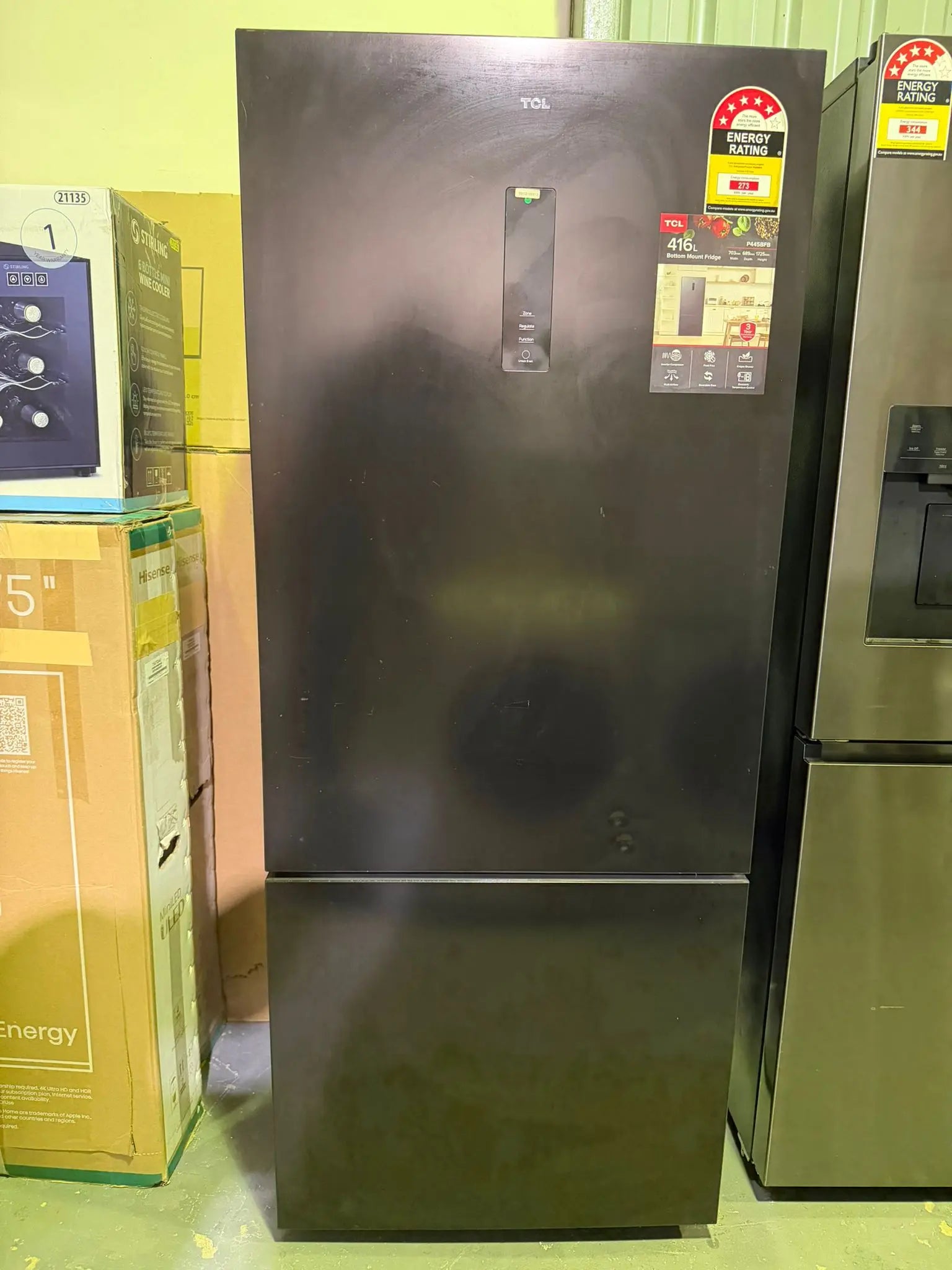 TCL 416L Bottom Mount Fridge Freezer – Refurbished | BRISBANE