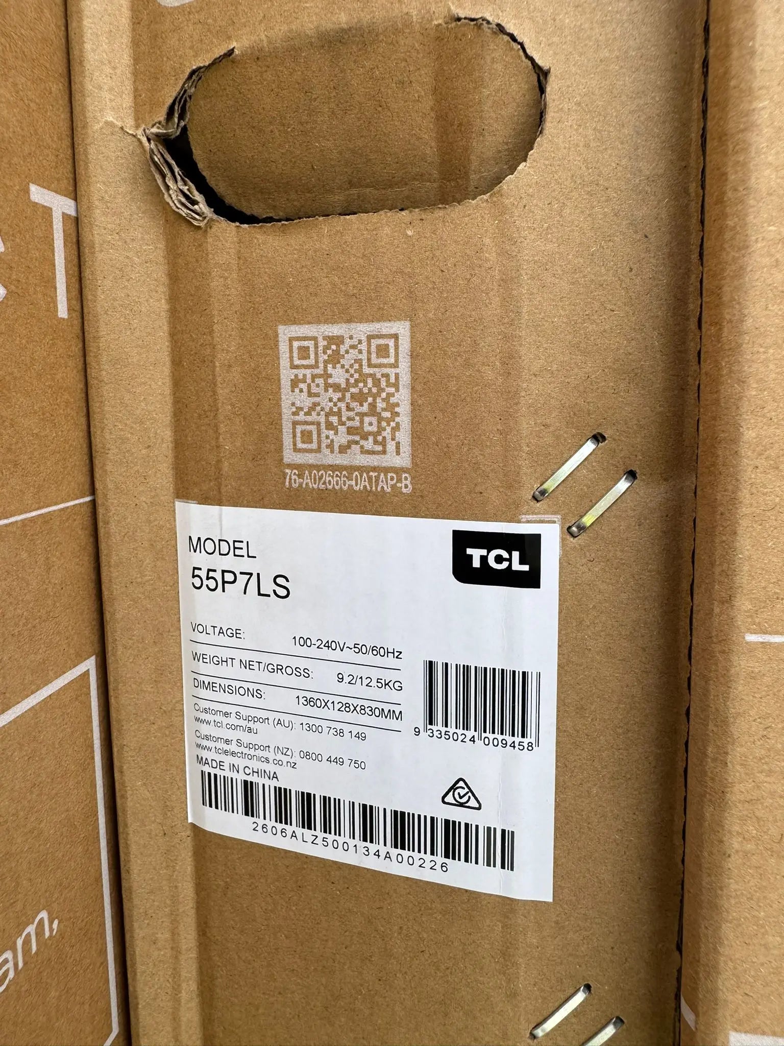 TCL 55" QLED 4K Smart TV – Carton Damaged | PERTH