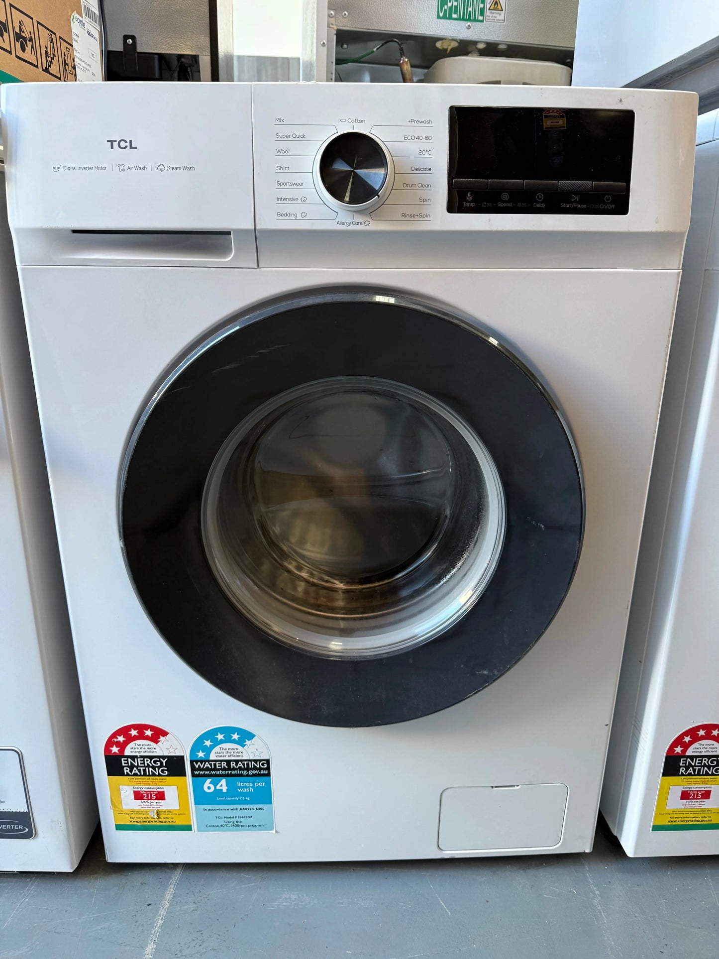 TCL 7.5kg Front Load Washing Machine – Refurbished | White P108FLW | MELBOURNE