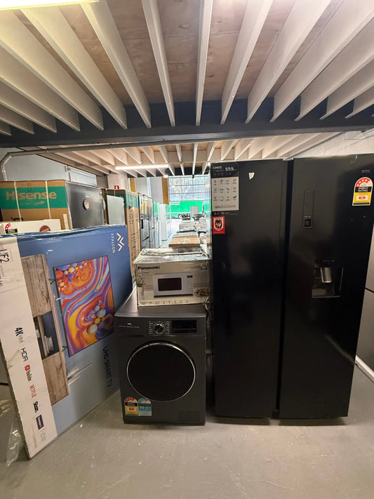 TCL 8.5 kgs washing machine Chiq 559L side by side door fridge freezer Falcon 55 inch Tv and free microwave | ALEXANDRIA