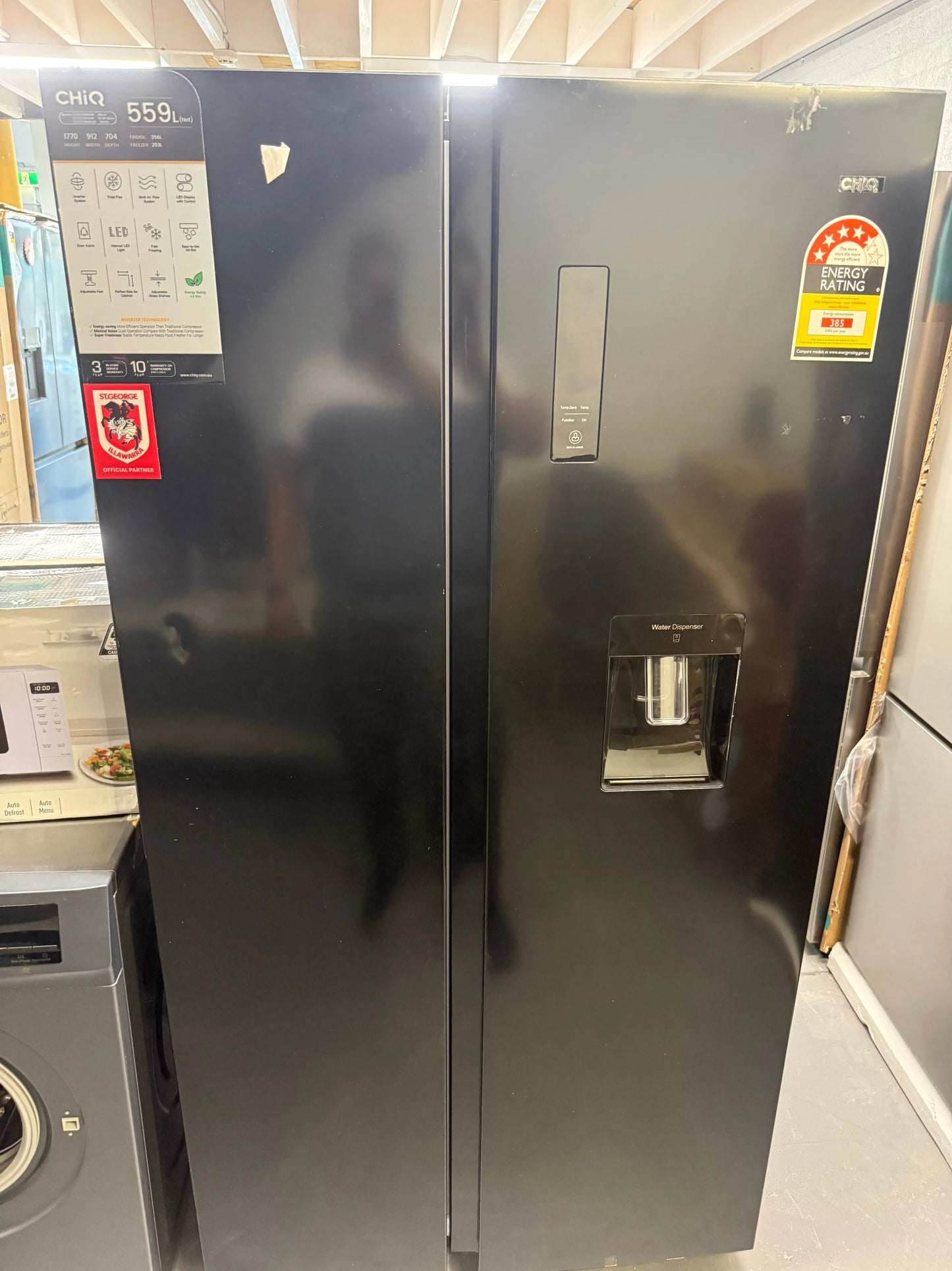 TCL 8.5 kgs washing machine Chiq 559L side by side door fridge freezer Falcon 55 inch Tv and free microwave | ALEXANDRIA