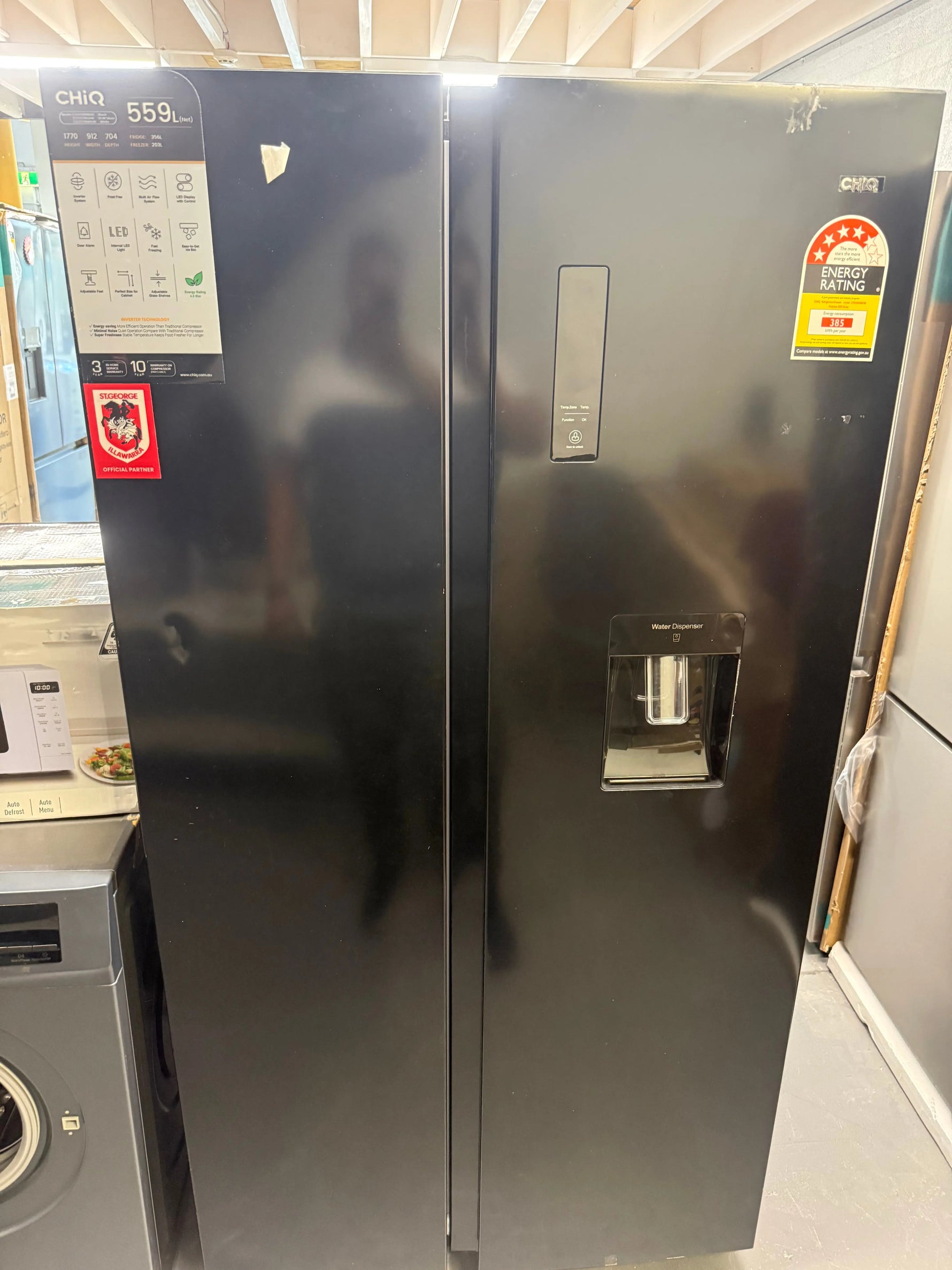 TCL 8.5 kgs washing machine Chiq 559L side by side door fridge freezer Falcon 55 inch Tv and free microwave | ALEXANDRIA