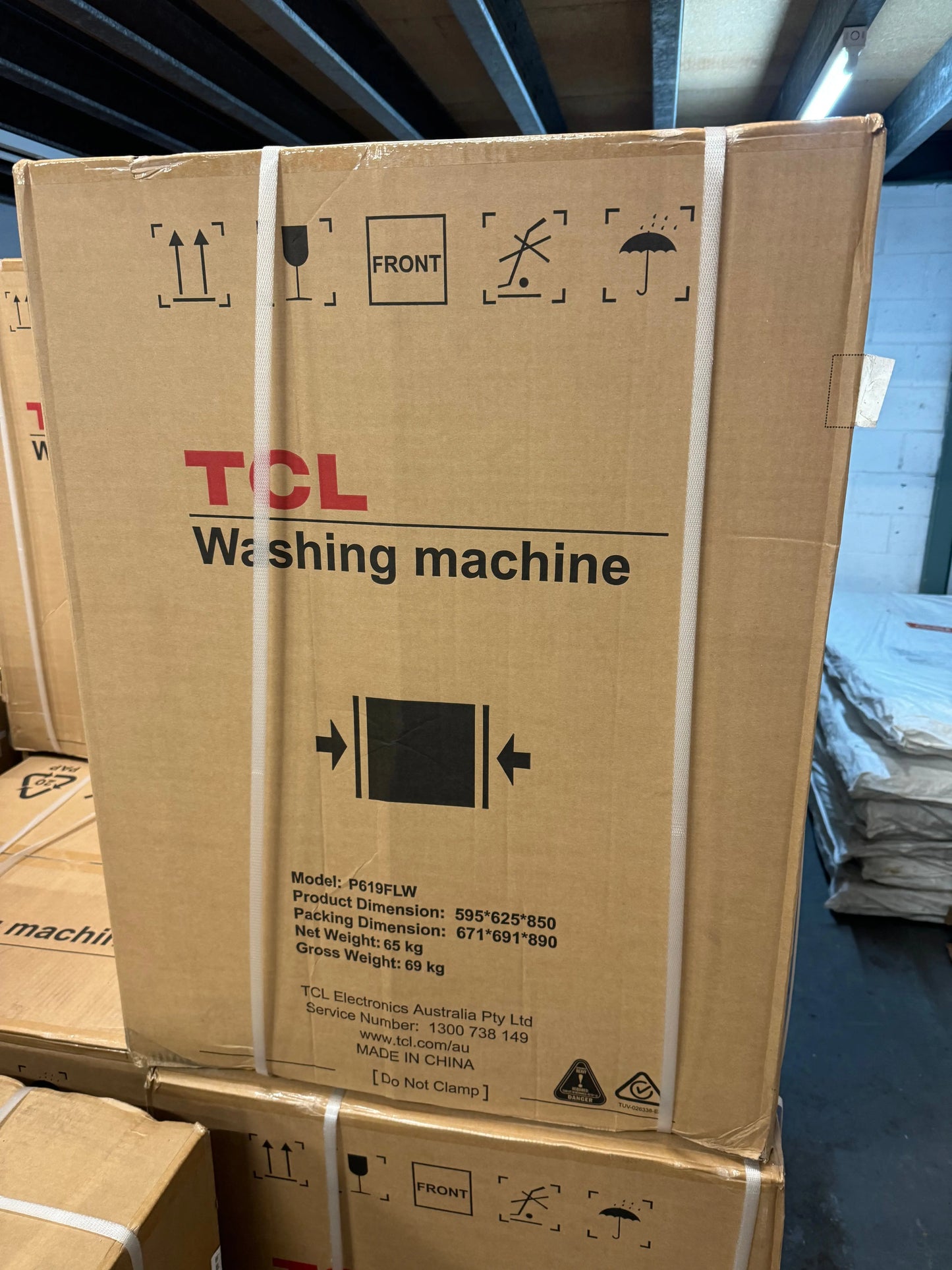 TCL 8.5kg Front Load Washer P619FLW | SYDNEY