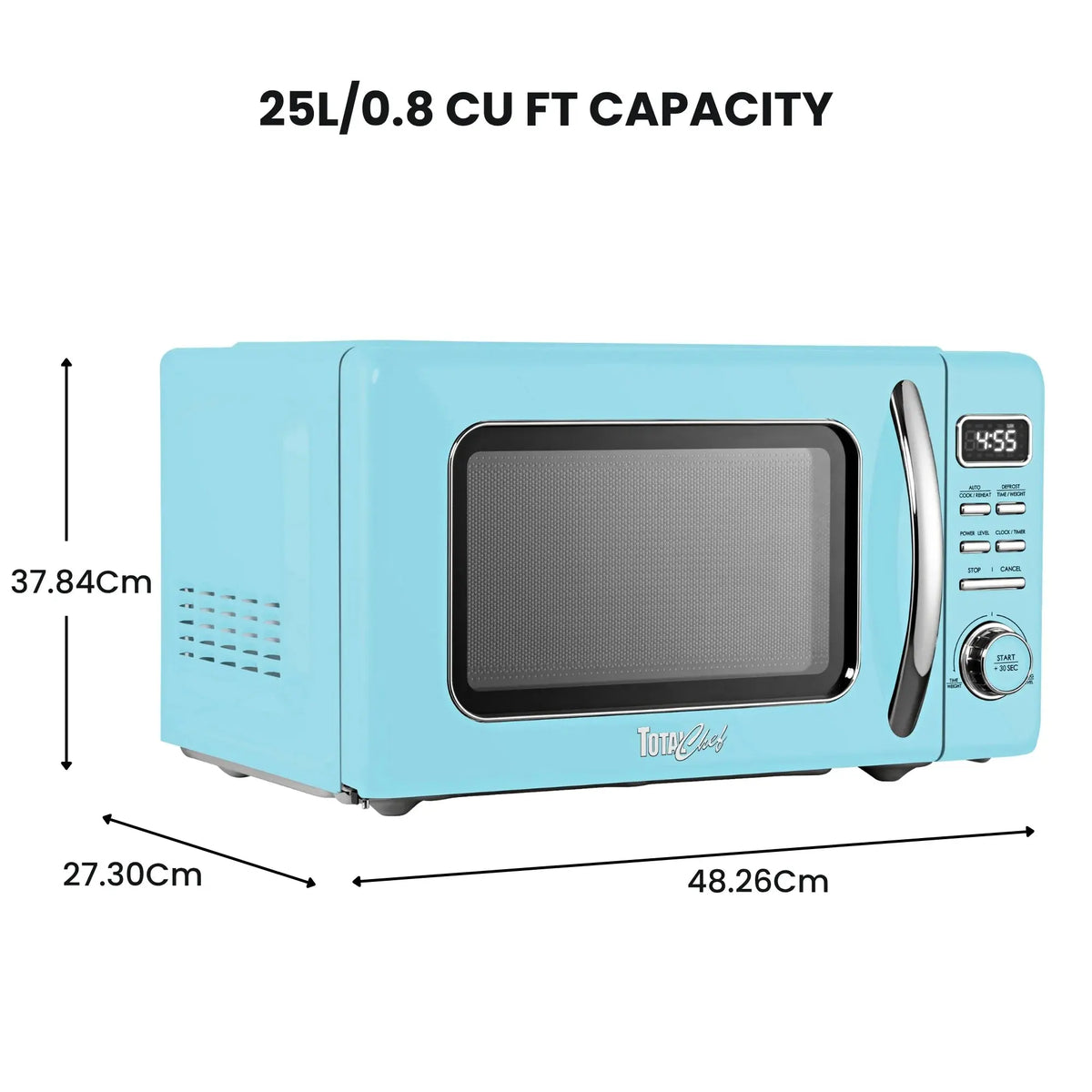 Total Chef 25L Retro Microwave Oven – Mint Blue finish – Brand New | SYDNEY