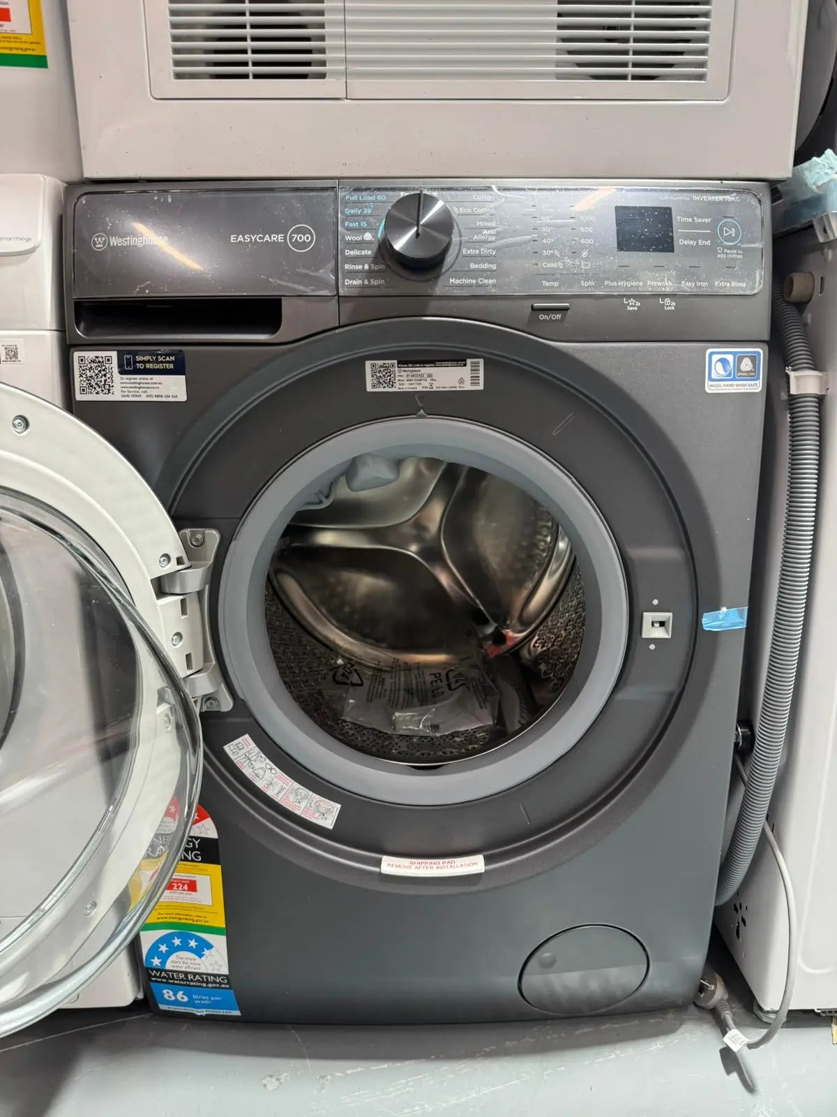 WESTINGHOUSE 10KG DARK GREY FRONT LOAD WASHING MACHINE WWF1044M7SA | SYDNEY