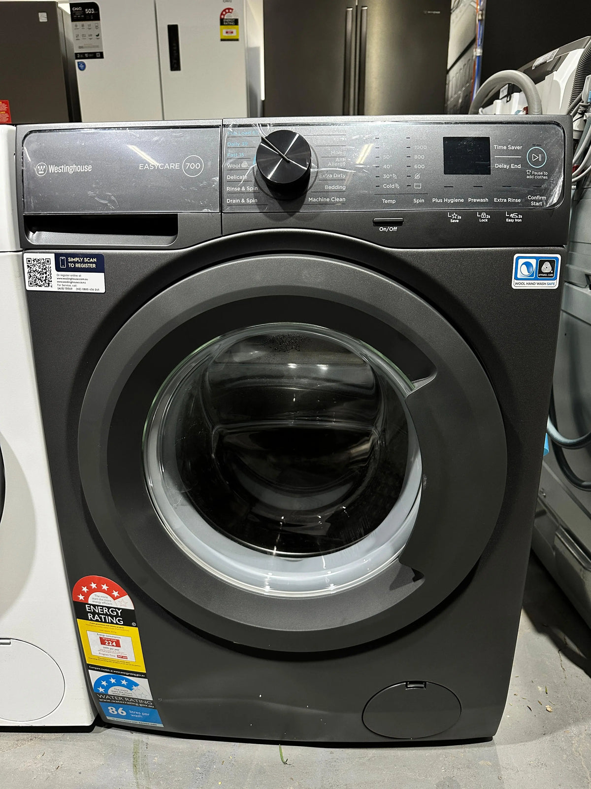 Westinghouse 10kg Front Load Washing Machine – Factory Second | ADELAIDE