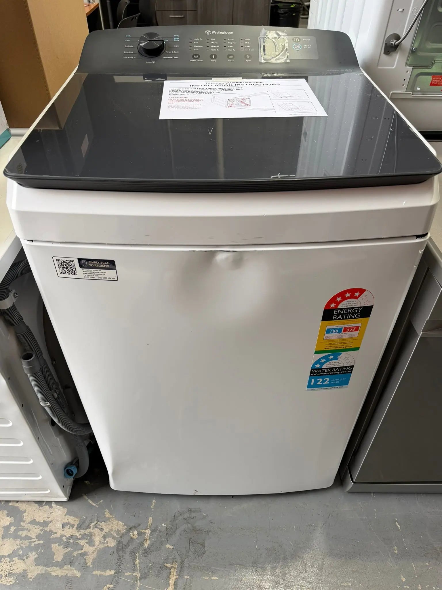 Westinghouse 10kg Top Load Washing Machine