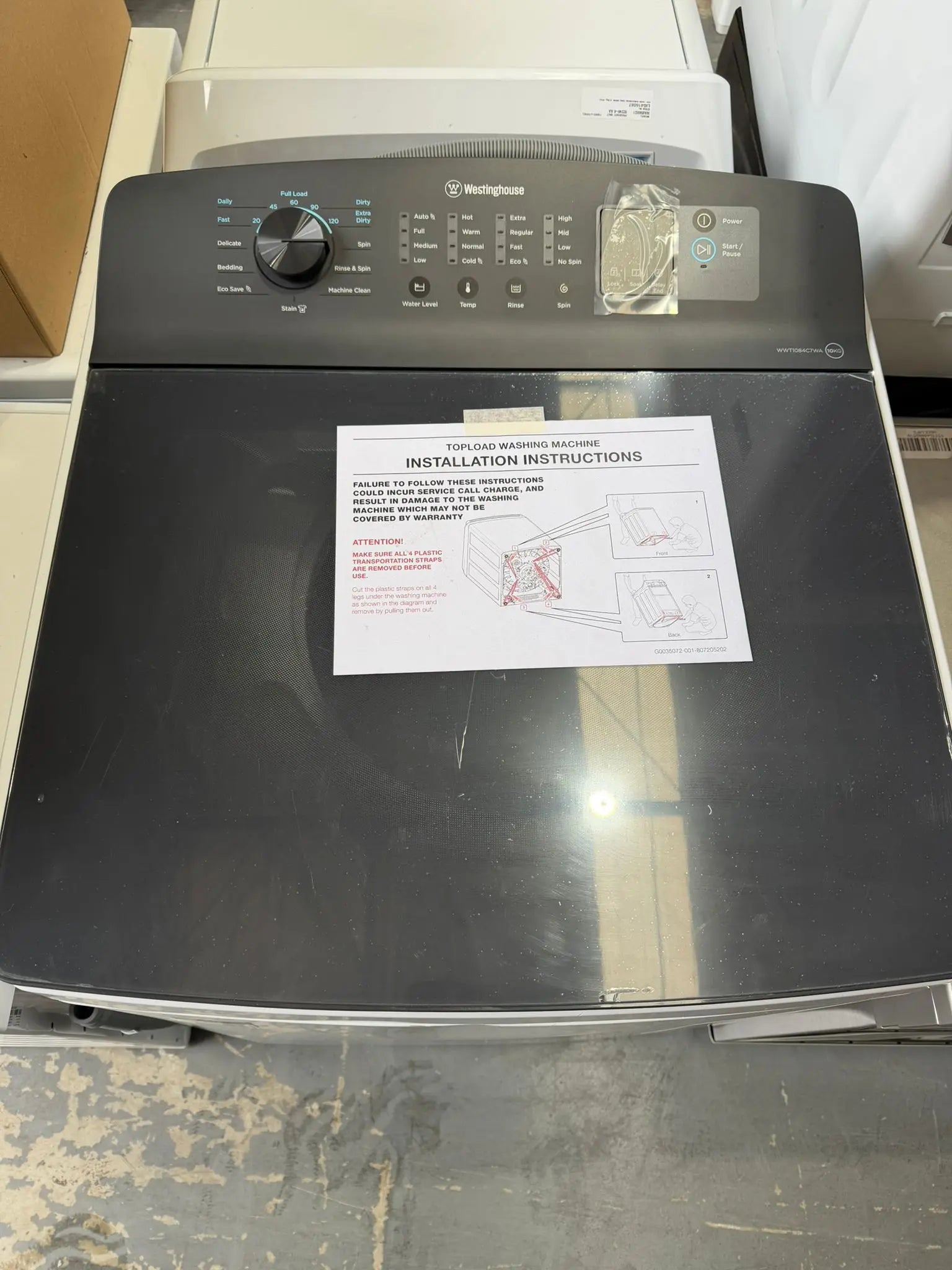 Westinghouse 10kg Top Load Washing Machine