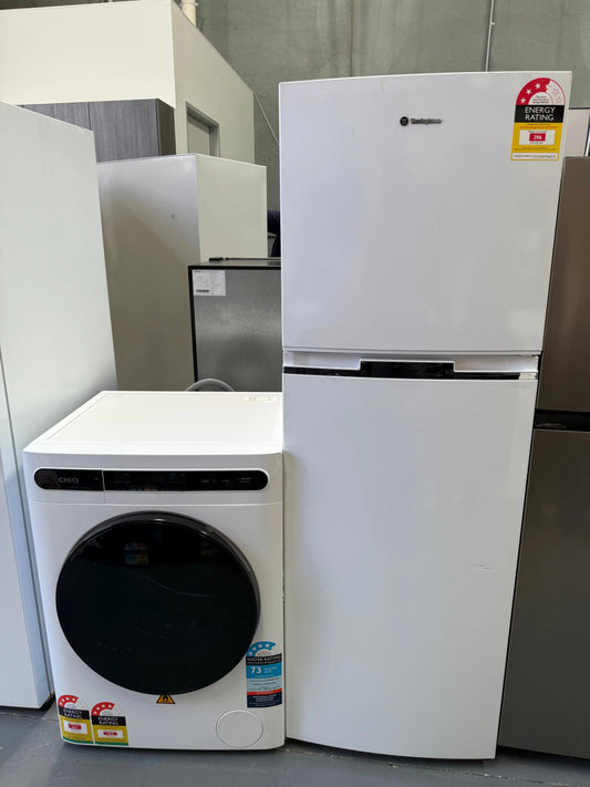 Westinghouse 255L Fridge + Chiq 8.5kg Front Load Washer | MELBOURNE
