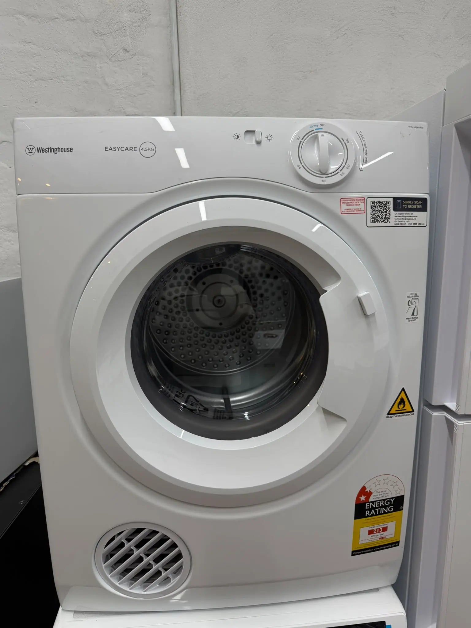 Westinghouse 4.5kg Vented Clothes Dryer – Factory Second | RESERVOIR