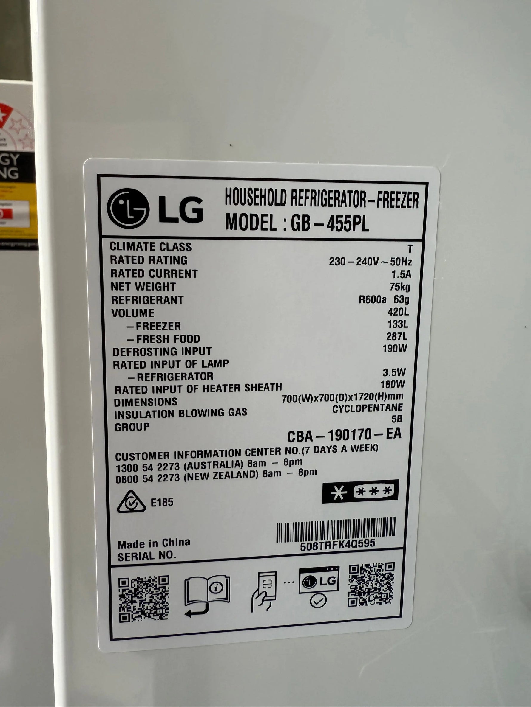 Westinghouse 420L Bottom Mount Fridge – Near to New | GB-455PL | MELBOURNE