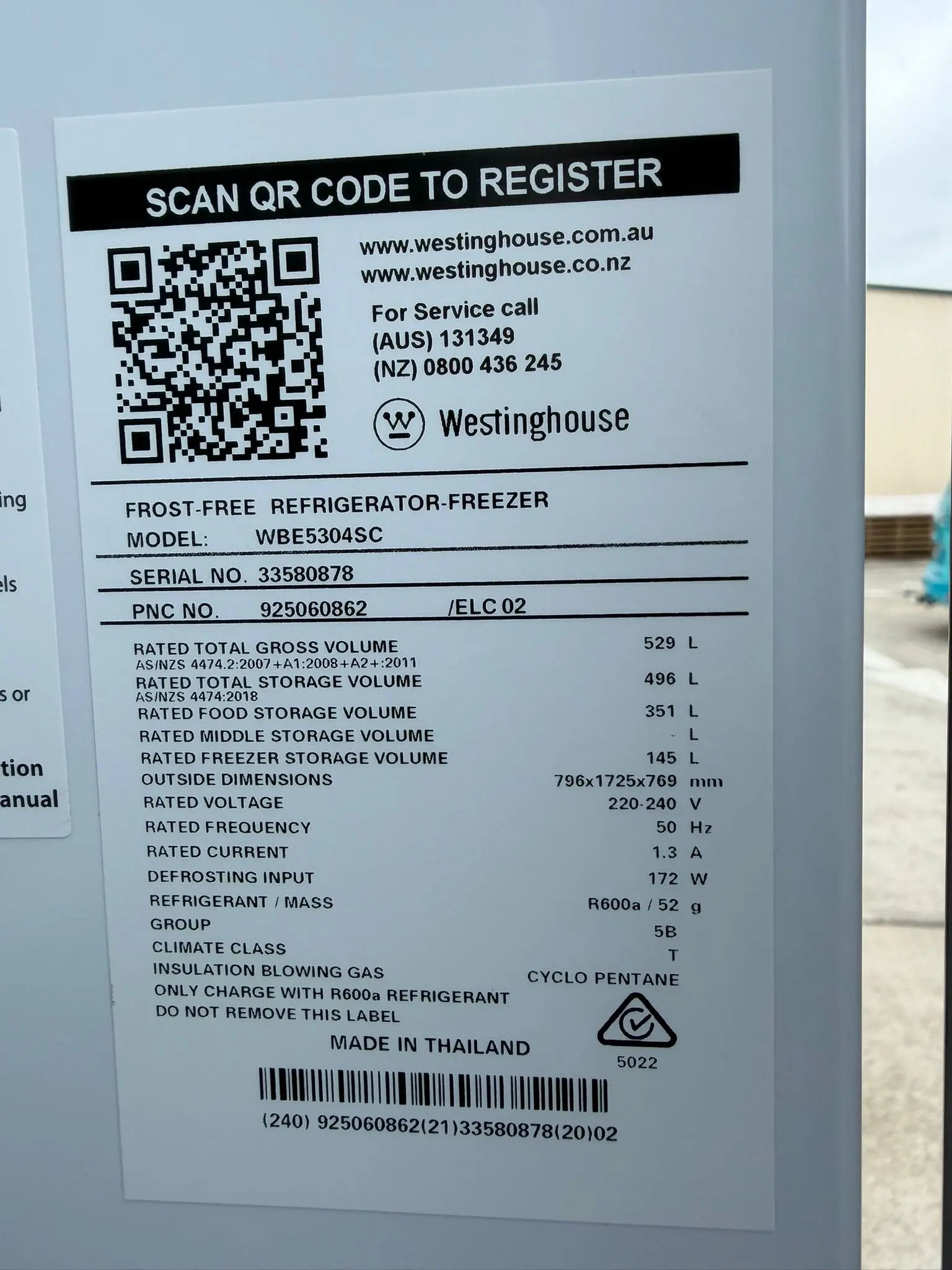 Westinghouse 592L Fridge & Hisense 10kg Washing Machine Combo – Refurbished | BRISBANE