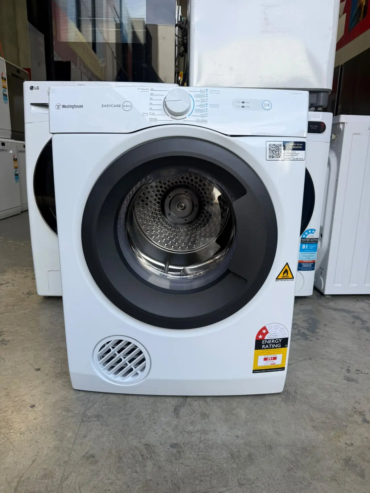 Westinghouse 6.5kg Vented Clothes Dryer – Factory Second | MELBOURNE