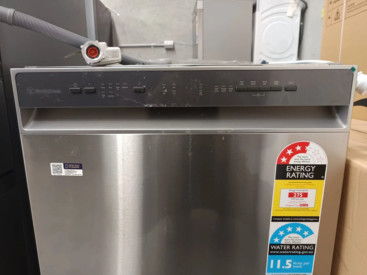 Westinghouse 60cm Freestanding Dishwasher in Stainless Steel – Factory Second | MELBOURNE