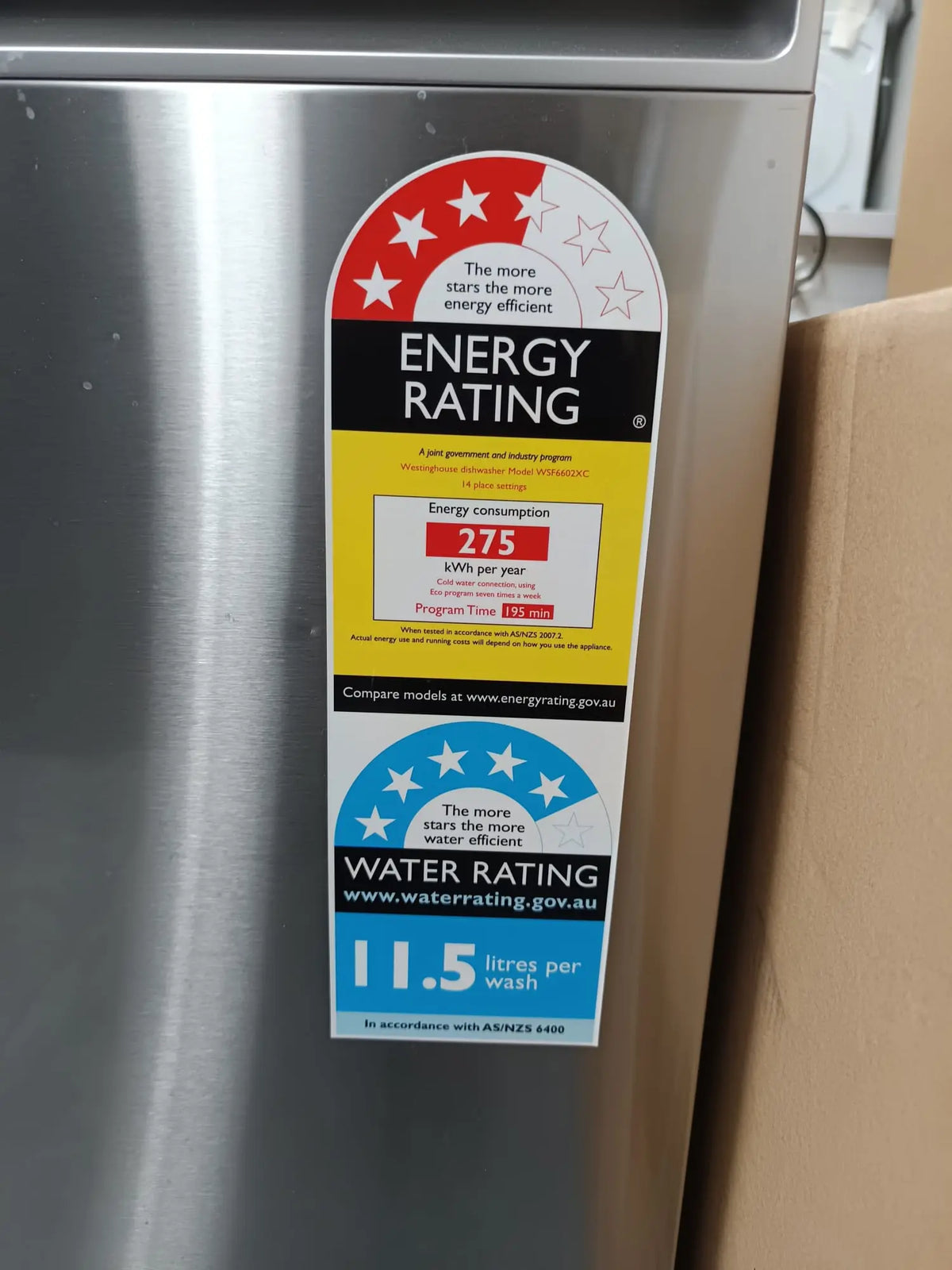 Westinghouse 60cm Freestanding Dishwasher in Stainless Steel – Factory Second | MELBOURNE