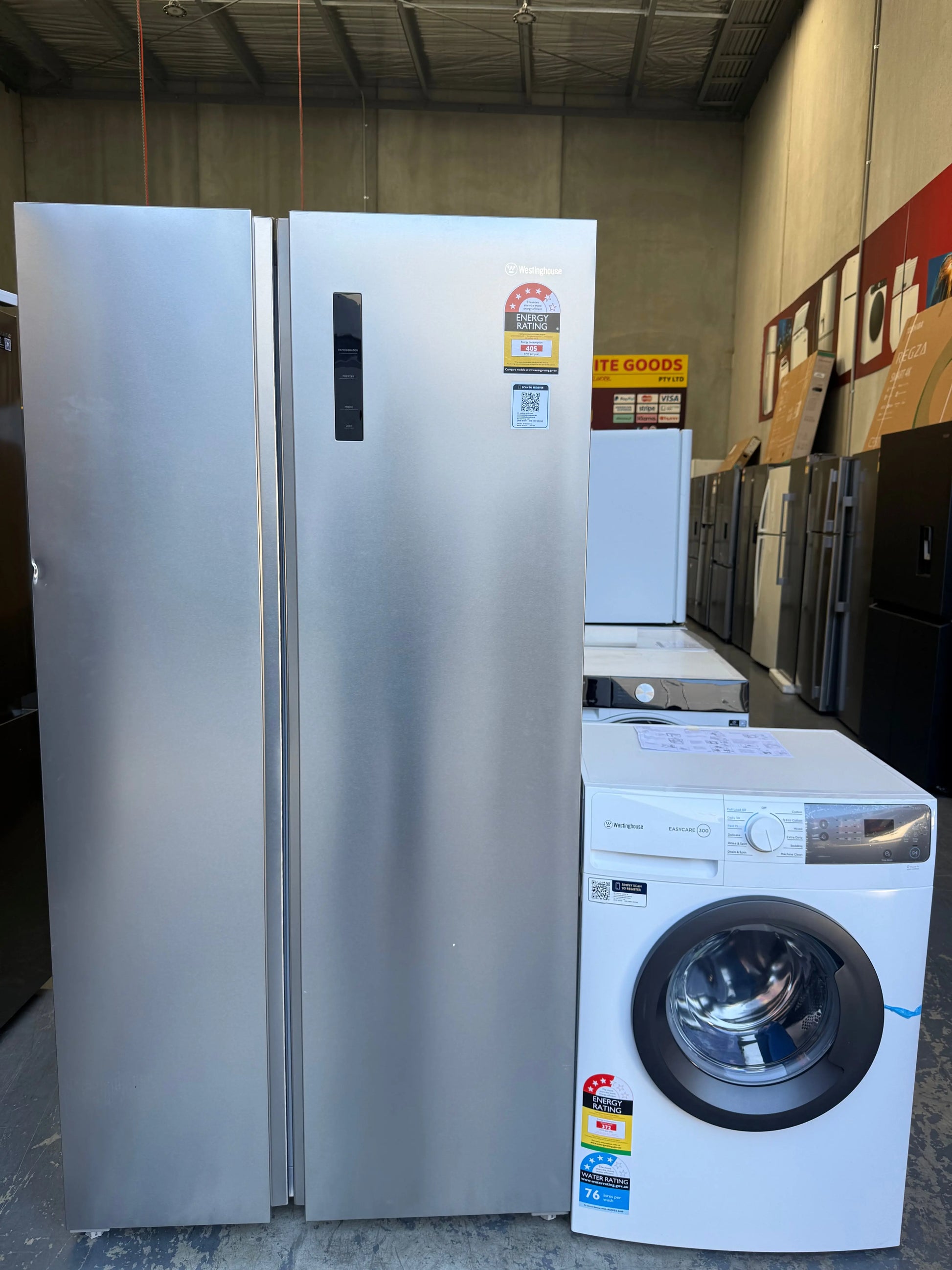 Westinghouse 624L Side‑by‑Side Fridge – Refurbished - Westinghouse 7.5kg Front Load Washing Machine | MELBOURNE
