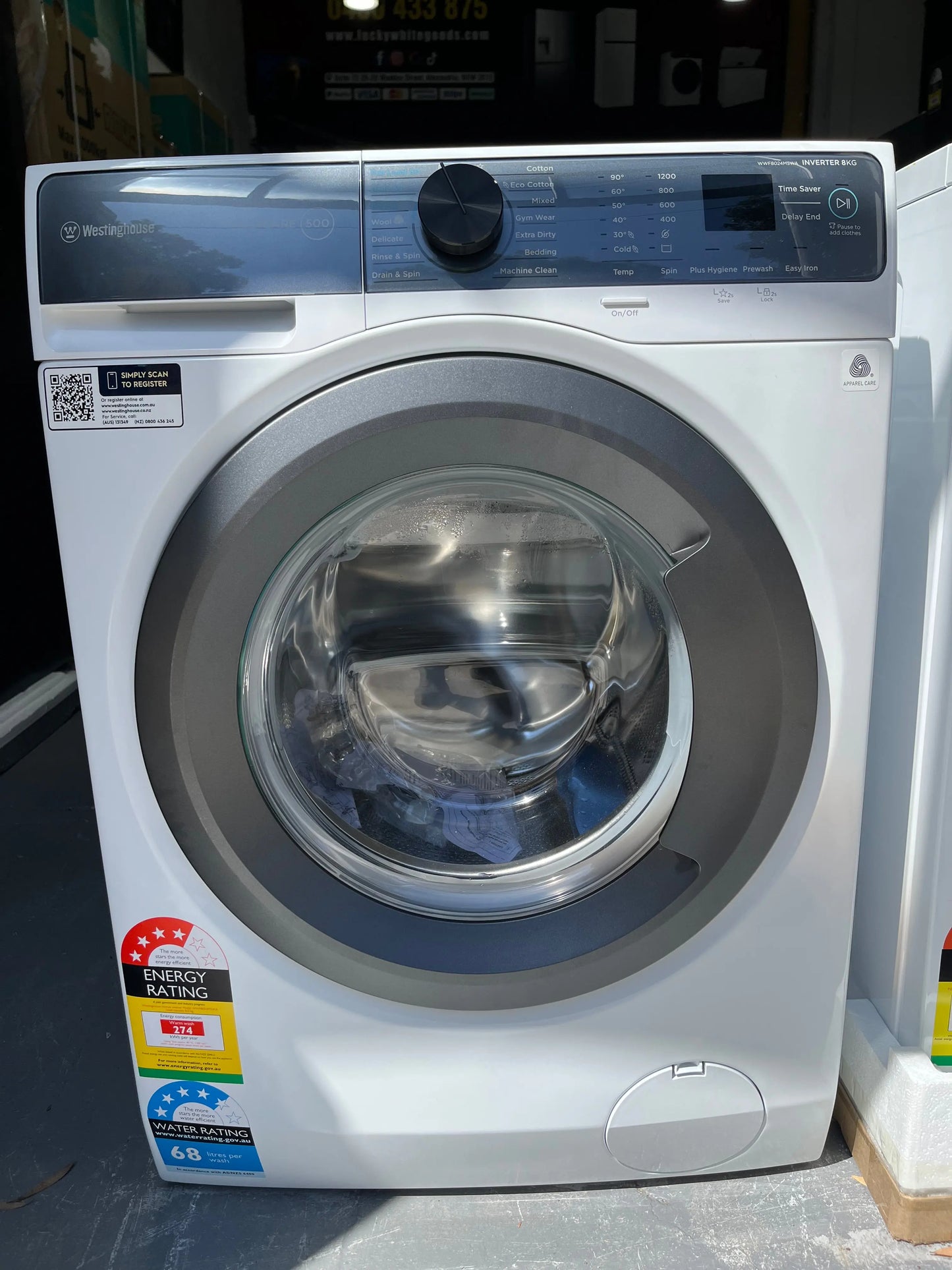 Westinghouse 8 kgs washing machine | ALEXANDRIA
