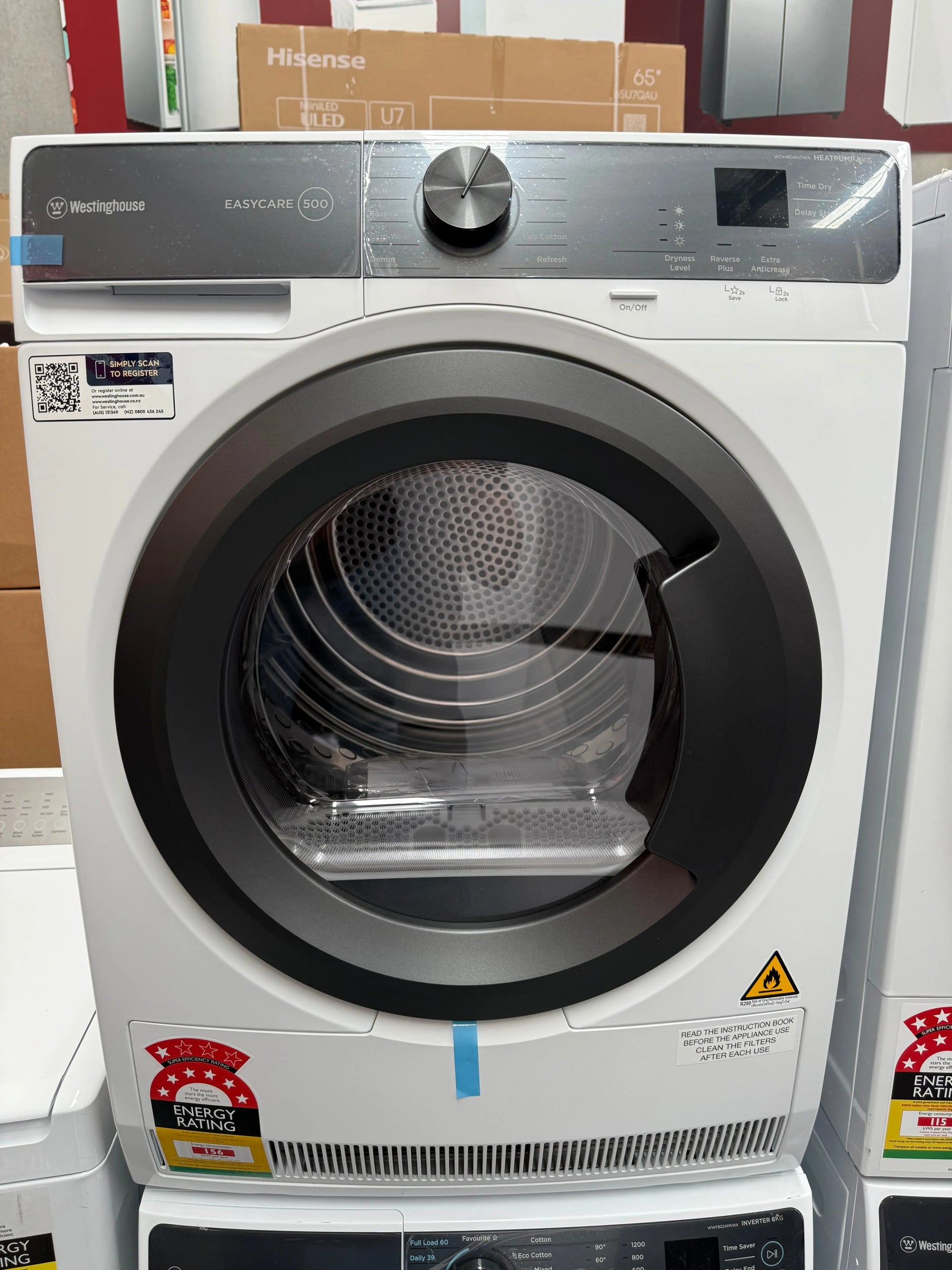 Westinghouse 8kg Heat Pump Dryer – Factory Seconds | WDH804N7WA | MELBOURNE