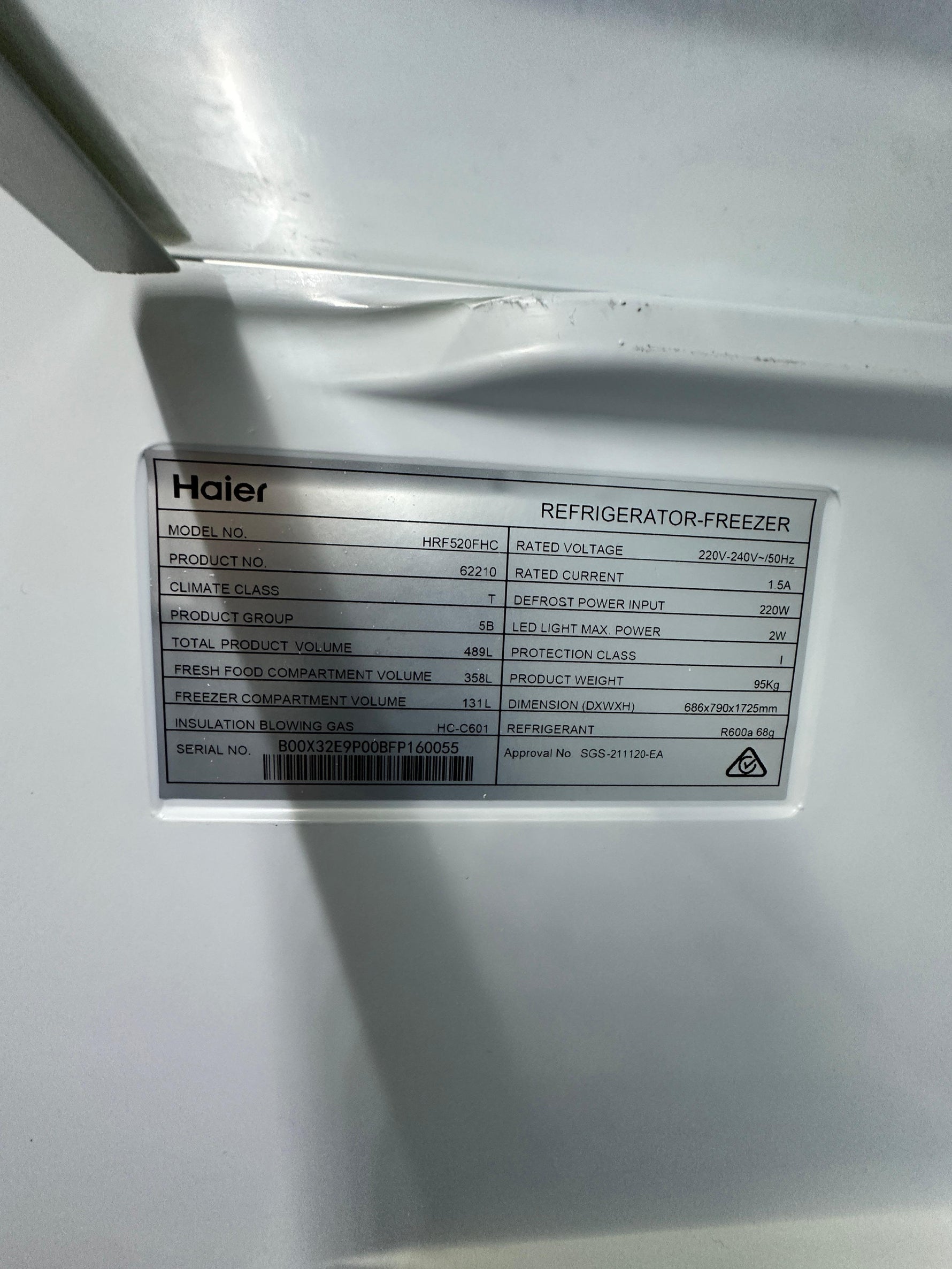 Haier 489L French Door Fridge Freezer – Refurbished